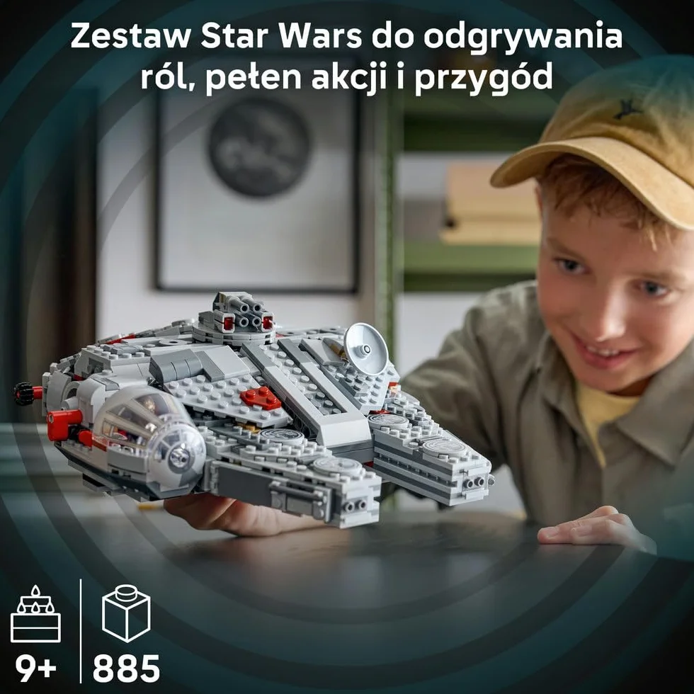 LEGO Star Wars 75426 SMART Play: Sokół Millennium, interaktywna zabawka dla dziecka, zestaw kompatybilny z 4 x SMART Tagami i czterema minifigurkami - pomysł na prezent dla dzieci od 9 lat i fanów