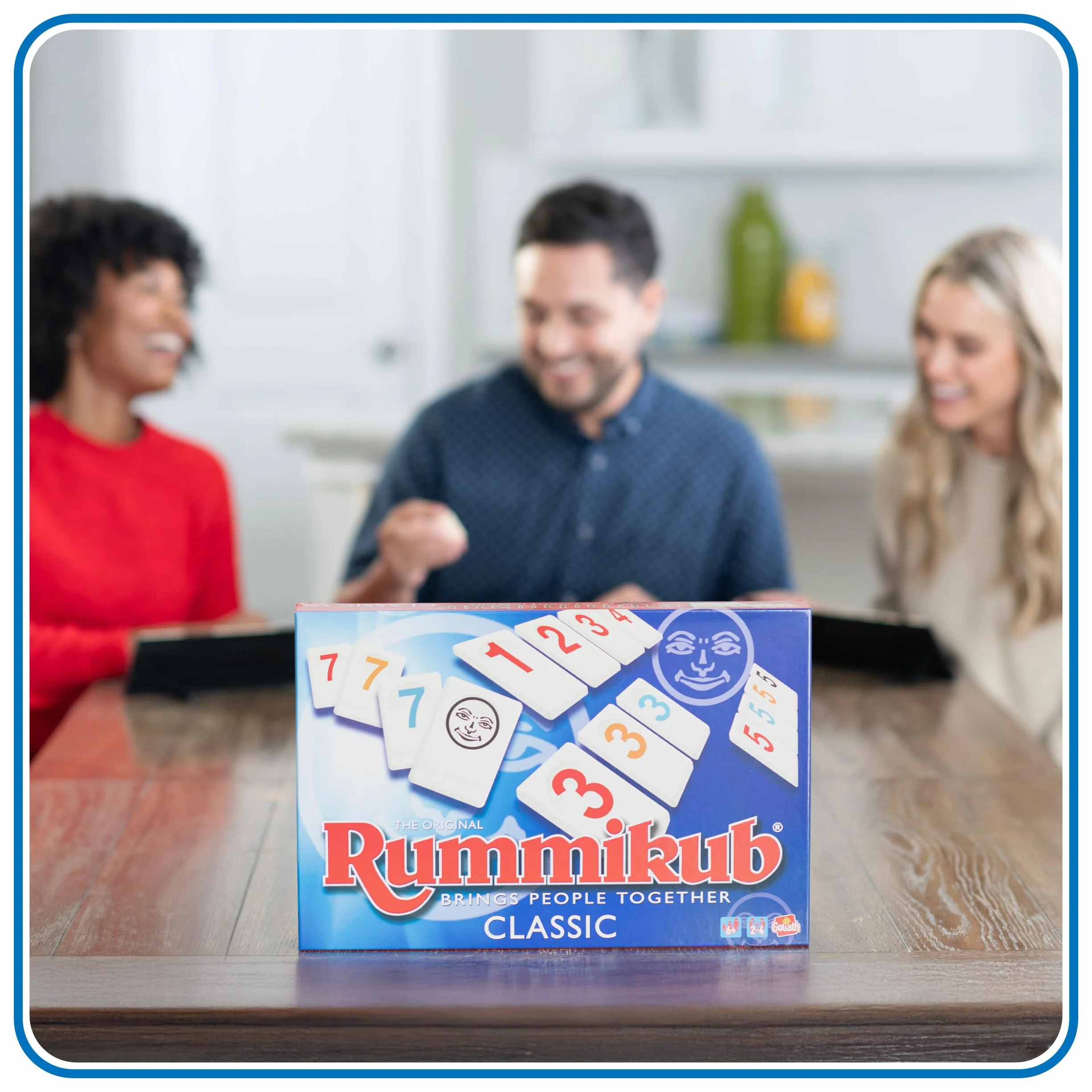 Goliath RUMMIKUB Original Classic, gra planszowa dla dorosłych i dzieci od 6 lat, strategia numeryczna, zabawka edukacyjna dla 2-4 graczy, wspiera logiczne myślenie, wersja wielojęzyczna