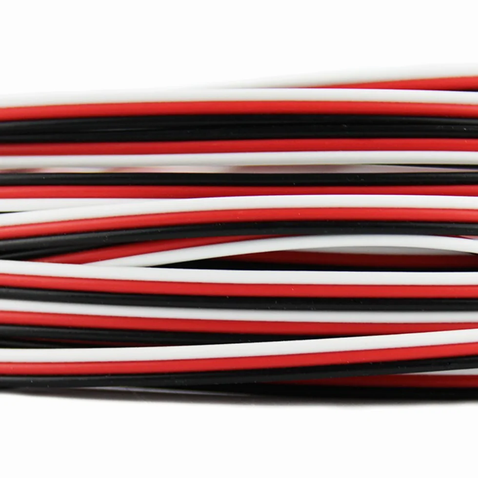 50 Feet 22awg Servo Cable 3p Line For Futaba JR RC Servo Hobby Model Aircraft Model Wiring 60 corex0.08mm