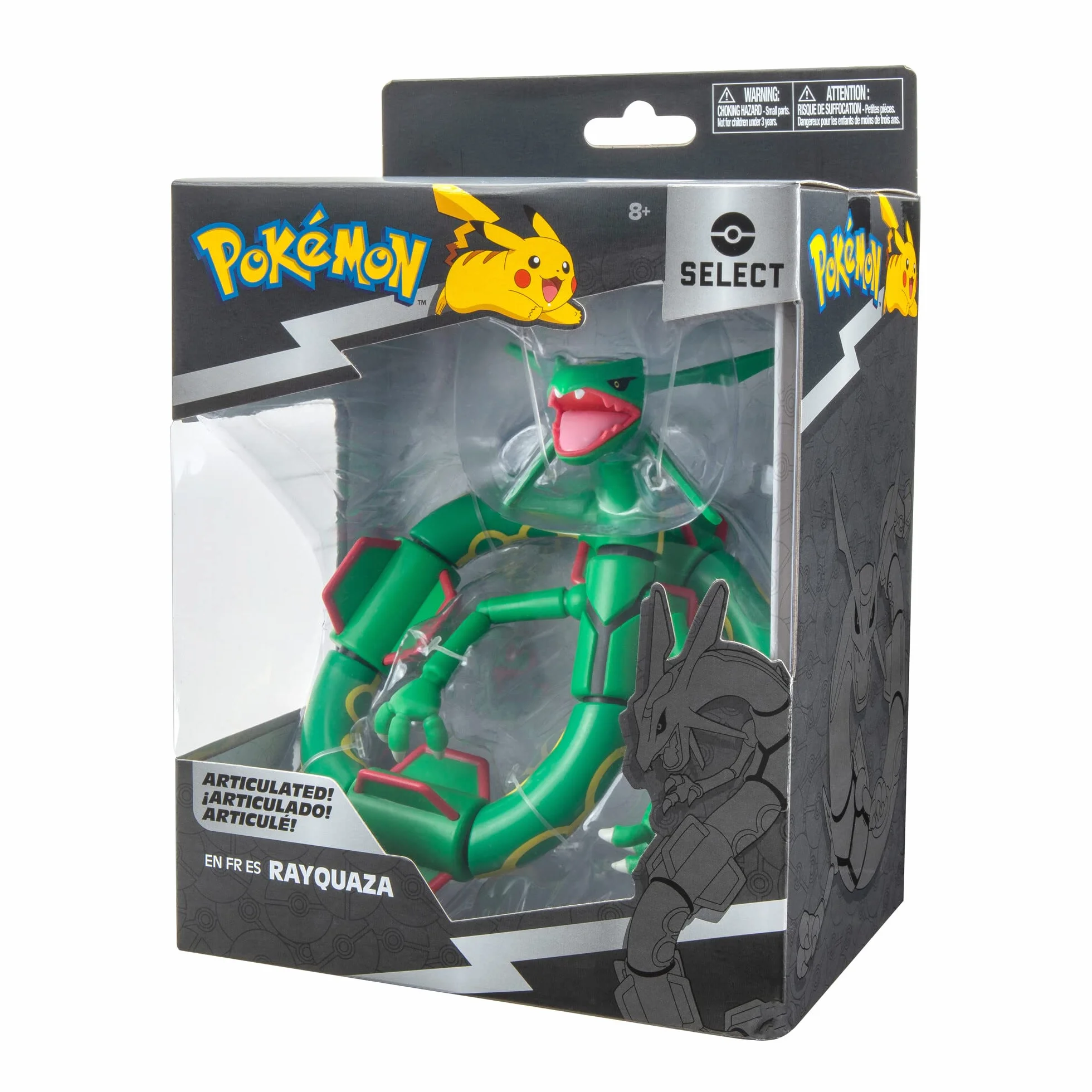 Pokémon PKW2410-15 cm Select Figure - Rayquaza, oficjalna ruchoma figurka