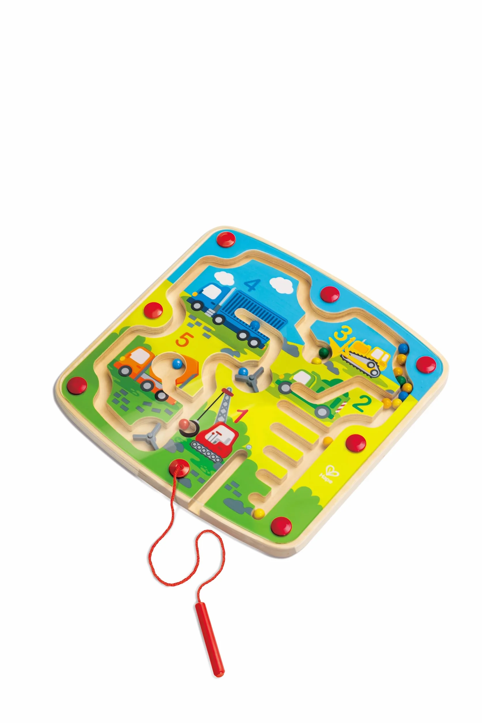 Hape E1713 Wooden Construction & Number Magnetic Maze