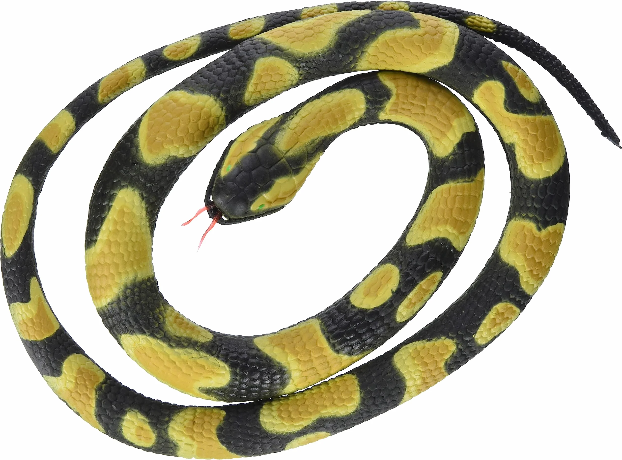 Wild Republic 20775 wąż gumowy, gra, królewski python, 117 cm, czarny, żółty