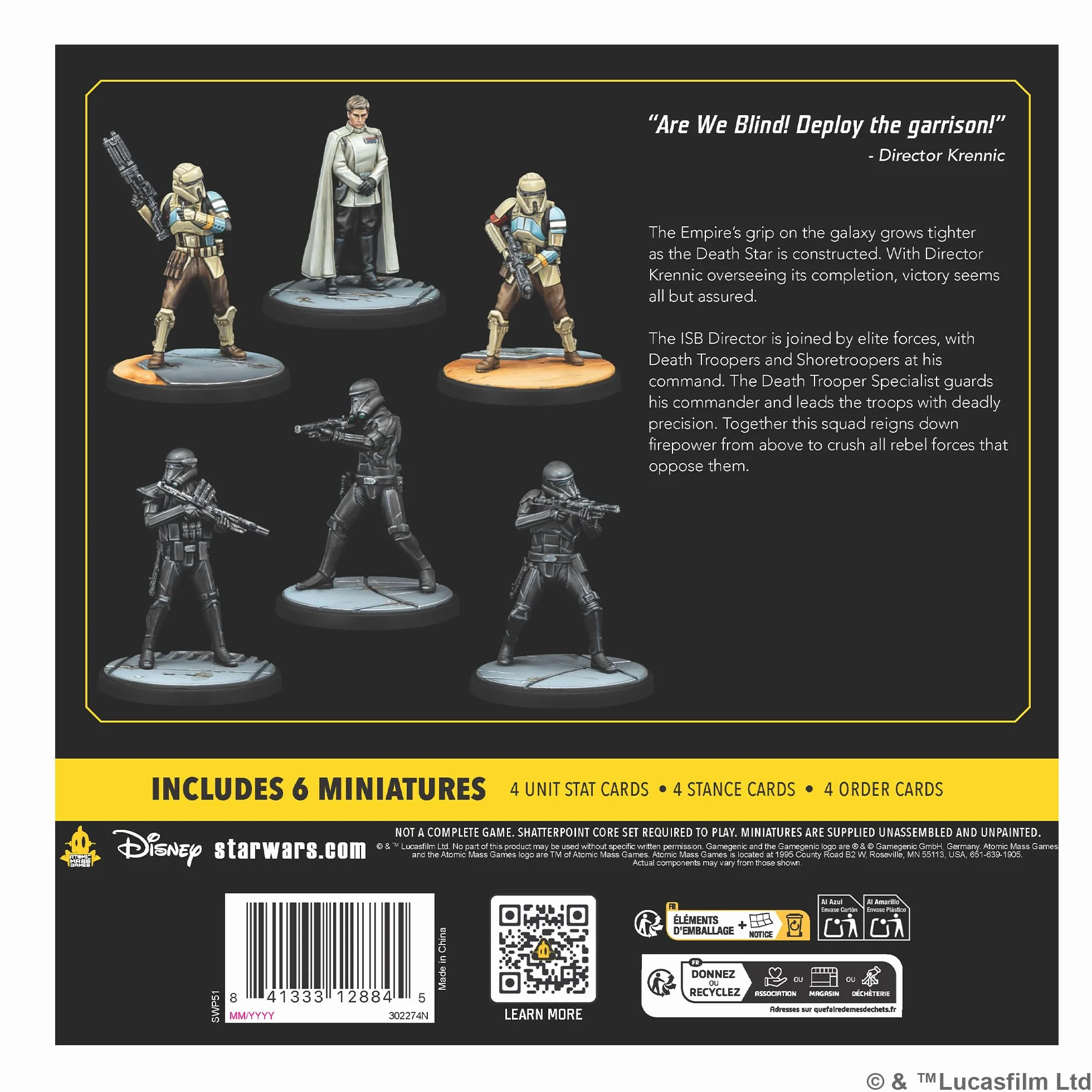 Atomic Mass Games | Star Wars Shatterpoint Deploy The Garrison Squad Pack | Miniatures Expansion Compatible With Star Wars Shatterpoint Skirmish Game | 2 Players | 90 Minutes