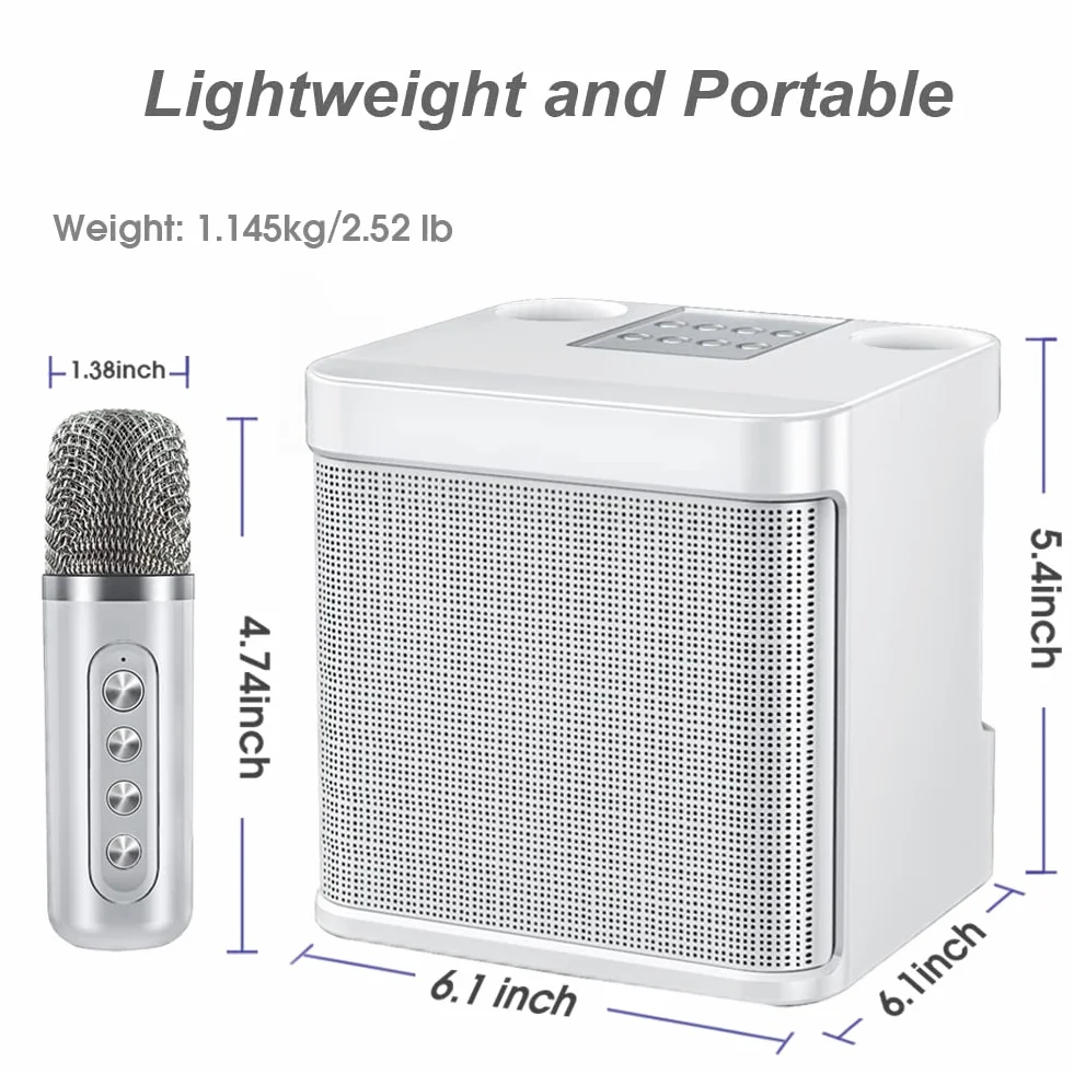 Zestaw do karaoke Bluetooth 2 mikrofony bezprzewodowy głośnik