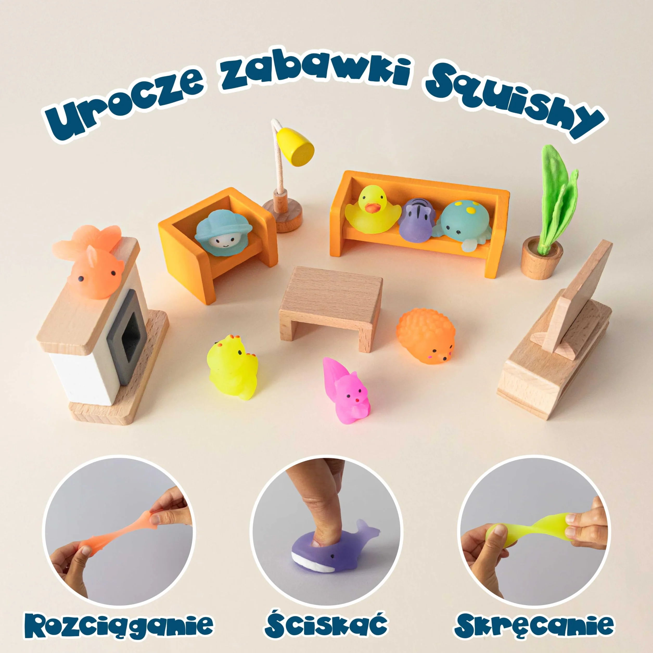 BONNYCO Zabawki Mochi Squishy do Toreb na Prezenty Pakiet 40. Upominki na Przyjęcia Świecą w Ciemności, Wypełniacze Torebek dla Dzieci Unisex. Zabawki Squishy Fidget, Wypełniacz Piniaty Kawaii