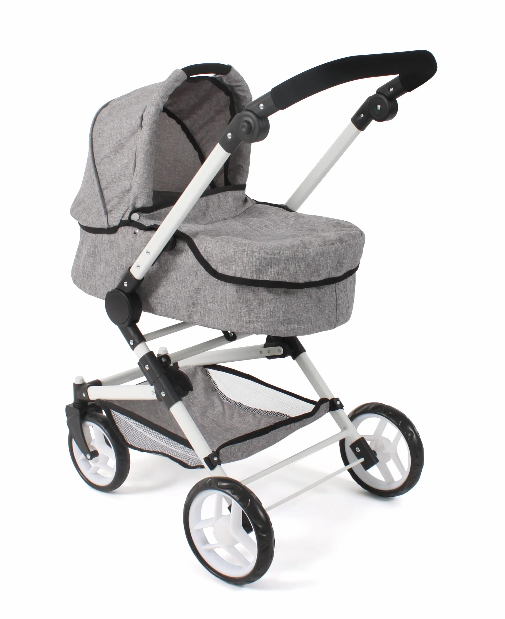 Bayer Chic 2000 645 19 wózek dla lalek kombi Fides 3 w 1, dżinsy szare, 61 x 44,5 x 85 cm