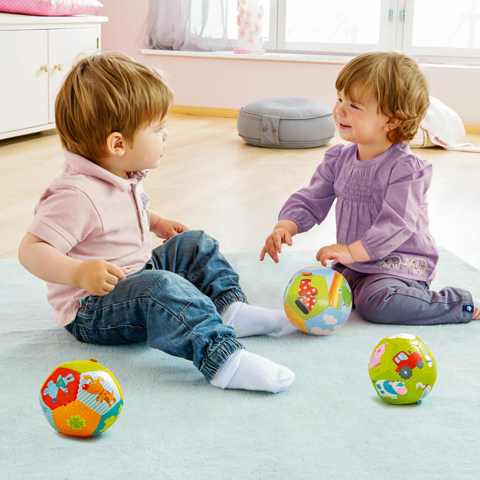 HABA - Baby Ball - Rainbow World Zabawki dla niemowląt, wielokolorowe (306318)