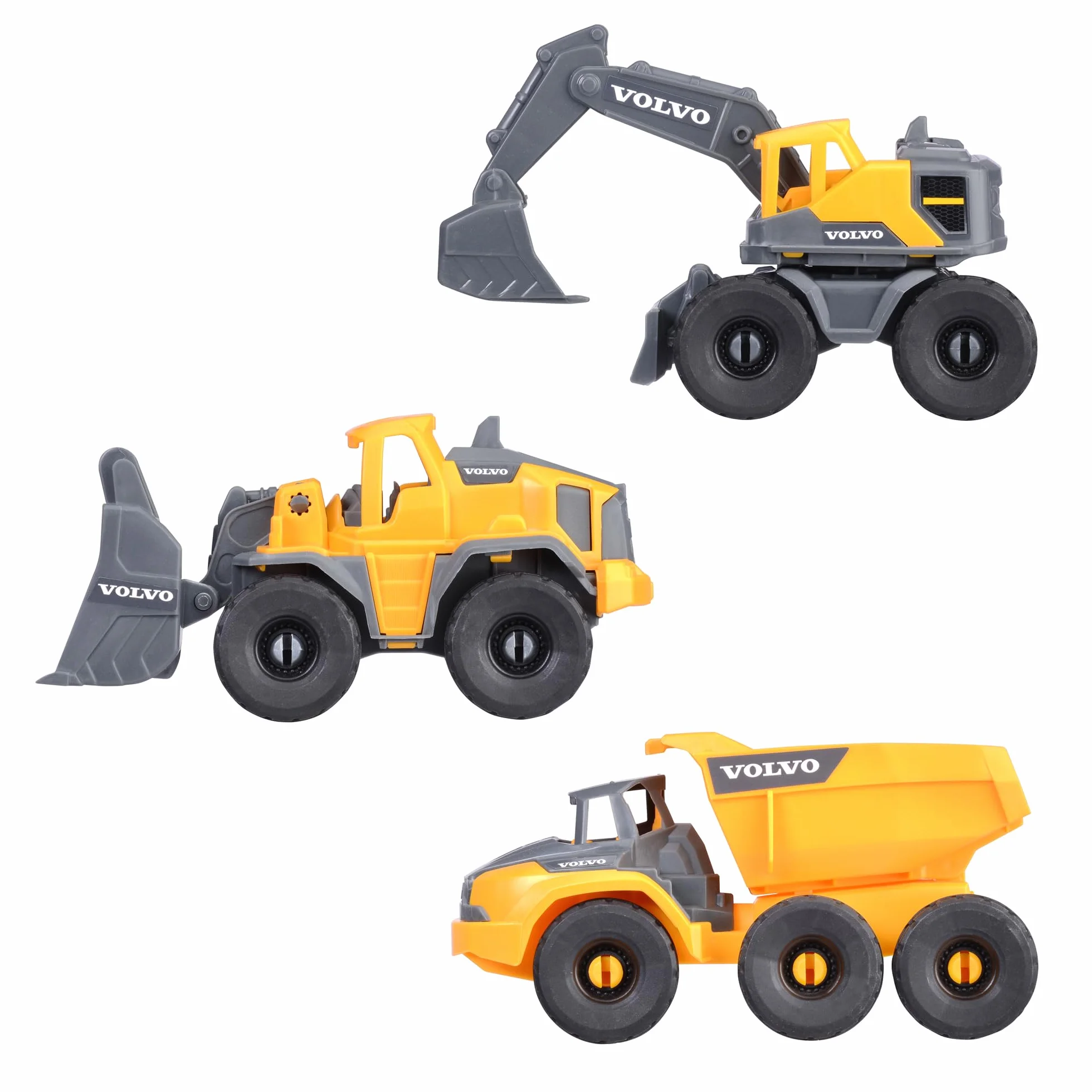 Dickie Toys 203722015 CONSTR 3-pak pojazdów budowlanych Volvo; 16 cm