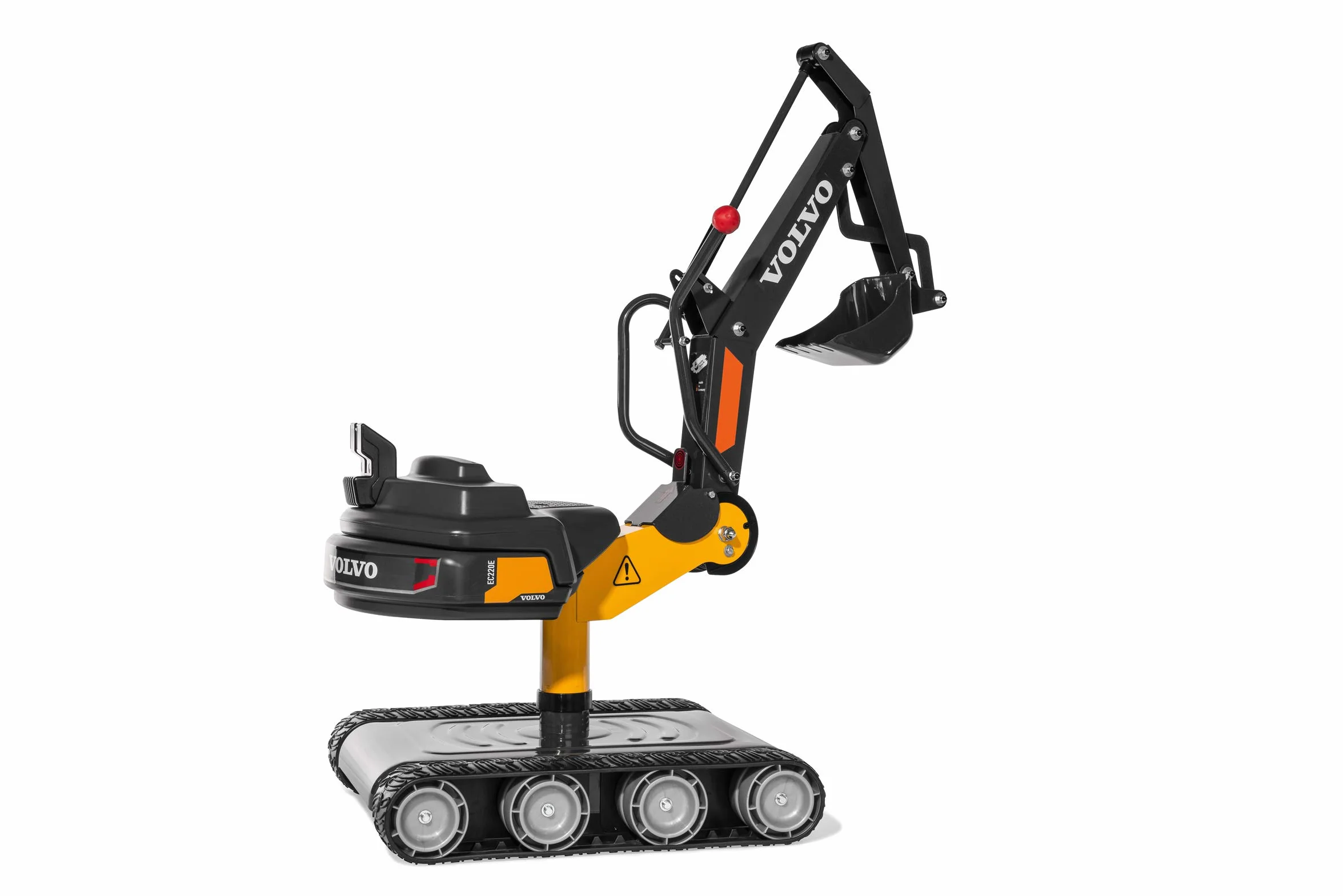 Rolly Toys RollyDigger XL Volvo koparka do siedzenia (zabawka do piasku, kolor czarny/żółty, dla dzieci w wieku 3-8 lat) 513222