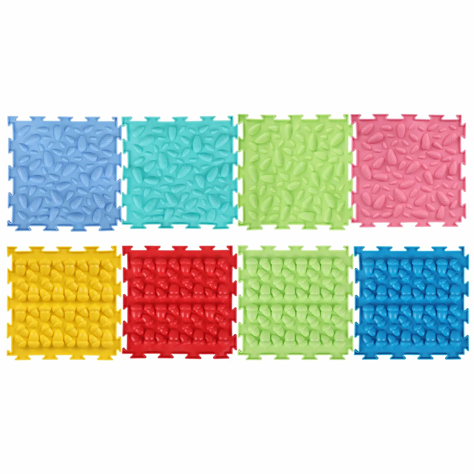Ortopedyczna mata sensoryczna do percepcji dotykowej 8 sztuk 25,5 x 25,5 cm dla dzieci autystycznych