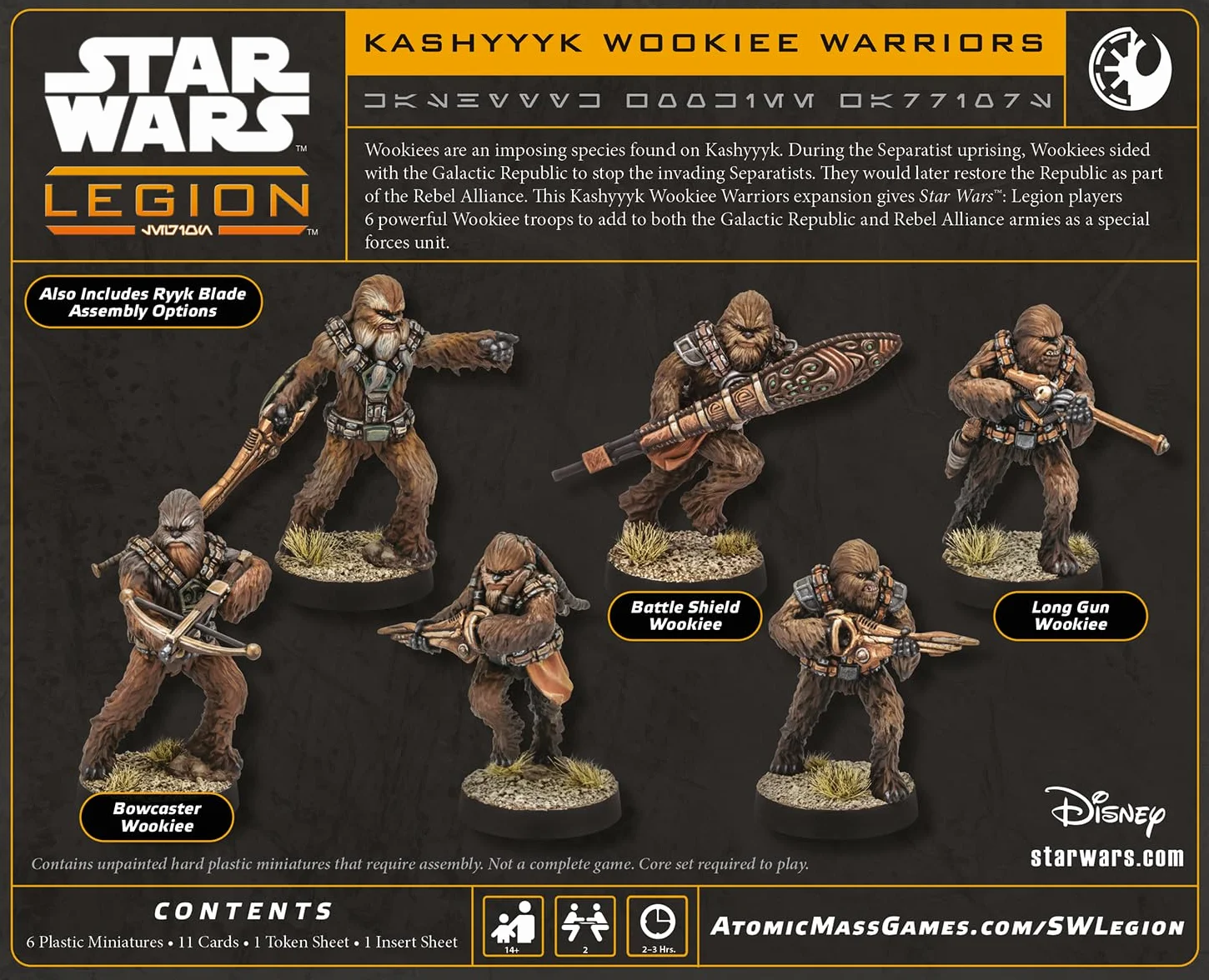 Asmodee, Star Wars: Legion – Kashyyyk Wookiee Warriors, rozszerzenie, Atomic Mass Games, dla 2 graczy, 14+ lata, 120-180 minut, niemiecki, wielojęzyczny