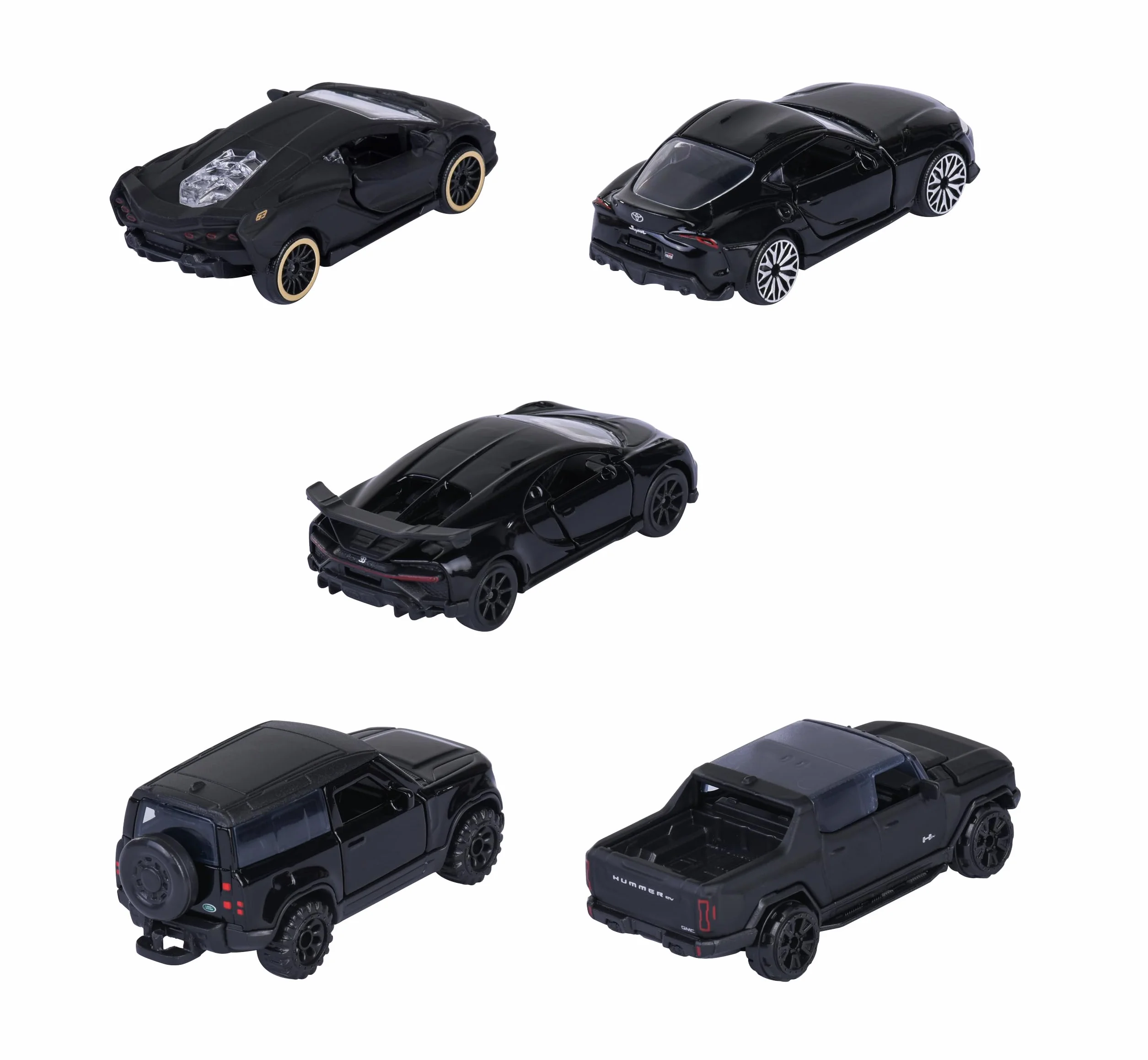 Majorette 8502005000 Black Edition 2.0, 5-pak;zestaw pojazdów