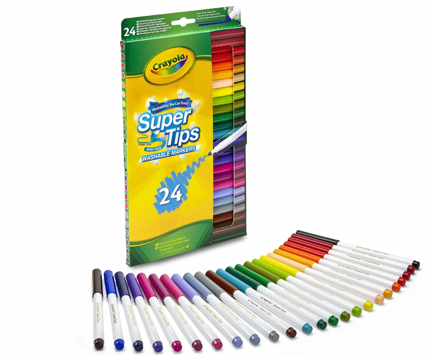 CRAYOLA - Super zestaw markerów, wartość artystyczna i rzemieślnicza, artykuły do kolorowania domu i powrotu do szkoły, prezent dla dzieci, od 6 lat