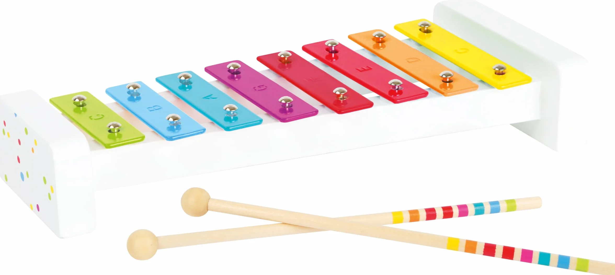 small foot Dźwięk ksylofonowy z drewna, kolorowy instrument muzyczny dla dzieci, z nutami, od 18 miesięcy, 1117