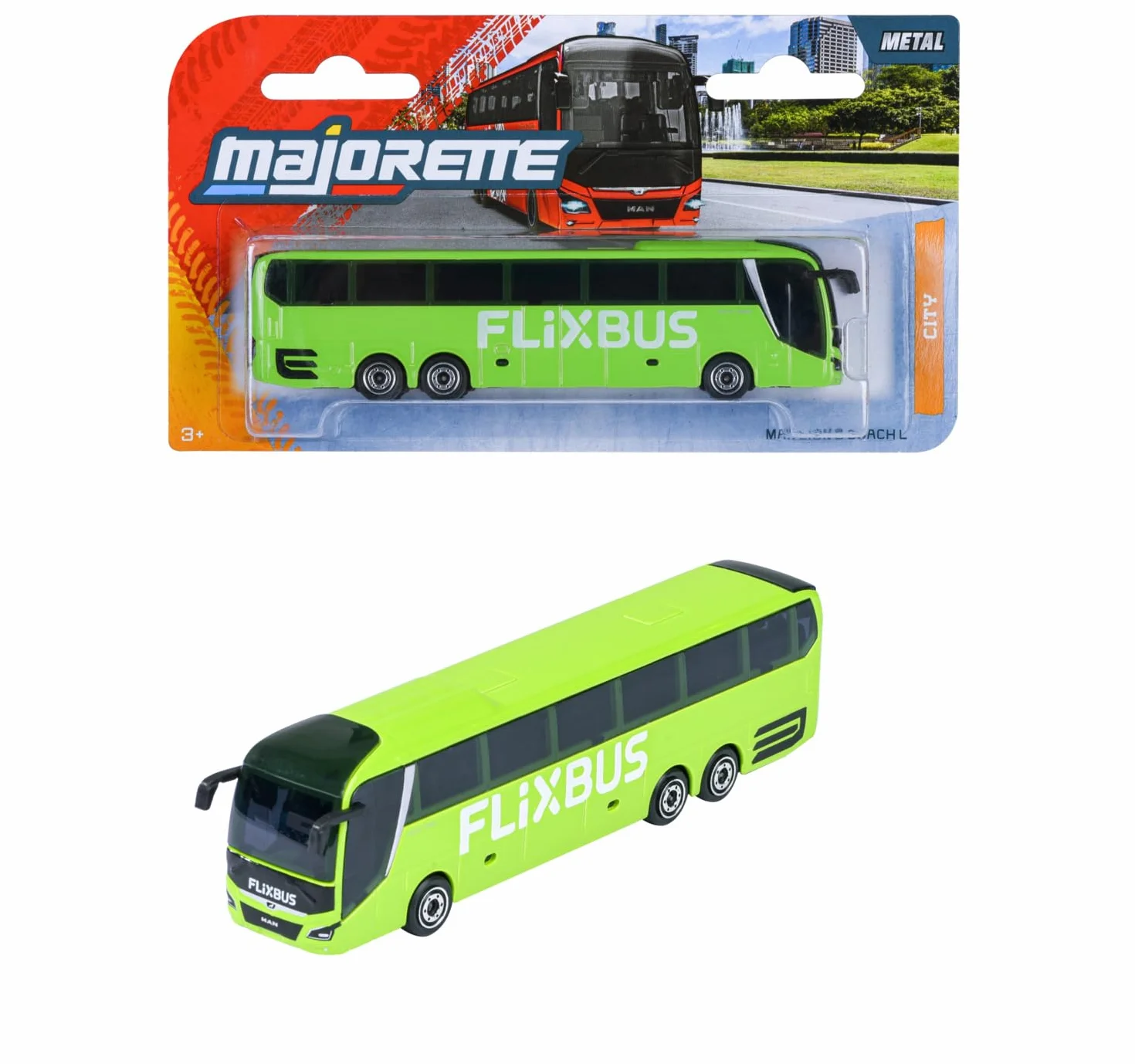 Majorette Flixbus Man City Lion'S Coach L Samochód Zabawkowy, Zielony/Czarny, Od 3 Lat