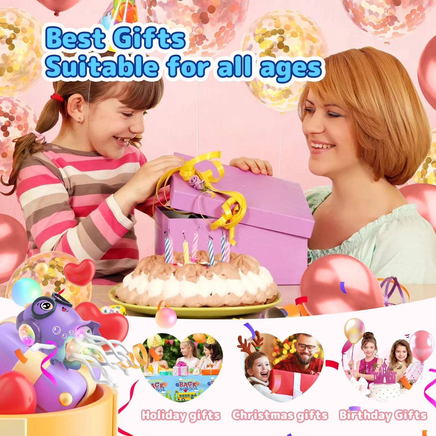 Zabawka dla niemowląt Tańcząca Meduza z muzyką i światłem, Interaktywna zabawka dla niemowląt na czas brzuszka, Tummy Time Toys Sensoryczna zabawka do raczkowania dla małych dzieci w wieku 3-8 lat
