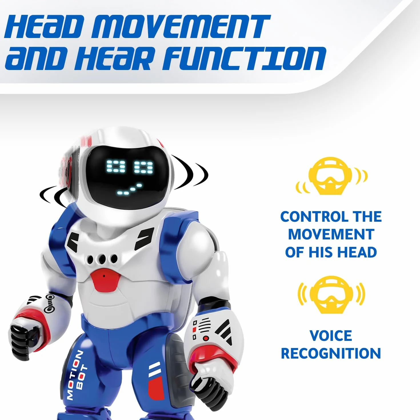 Xtrem Bots Bruce robot zabawkowy programowalny 50 ruchów 20 wyrazy twarzy dla dzieci 5+