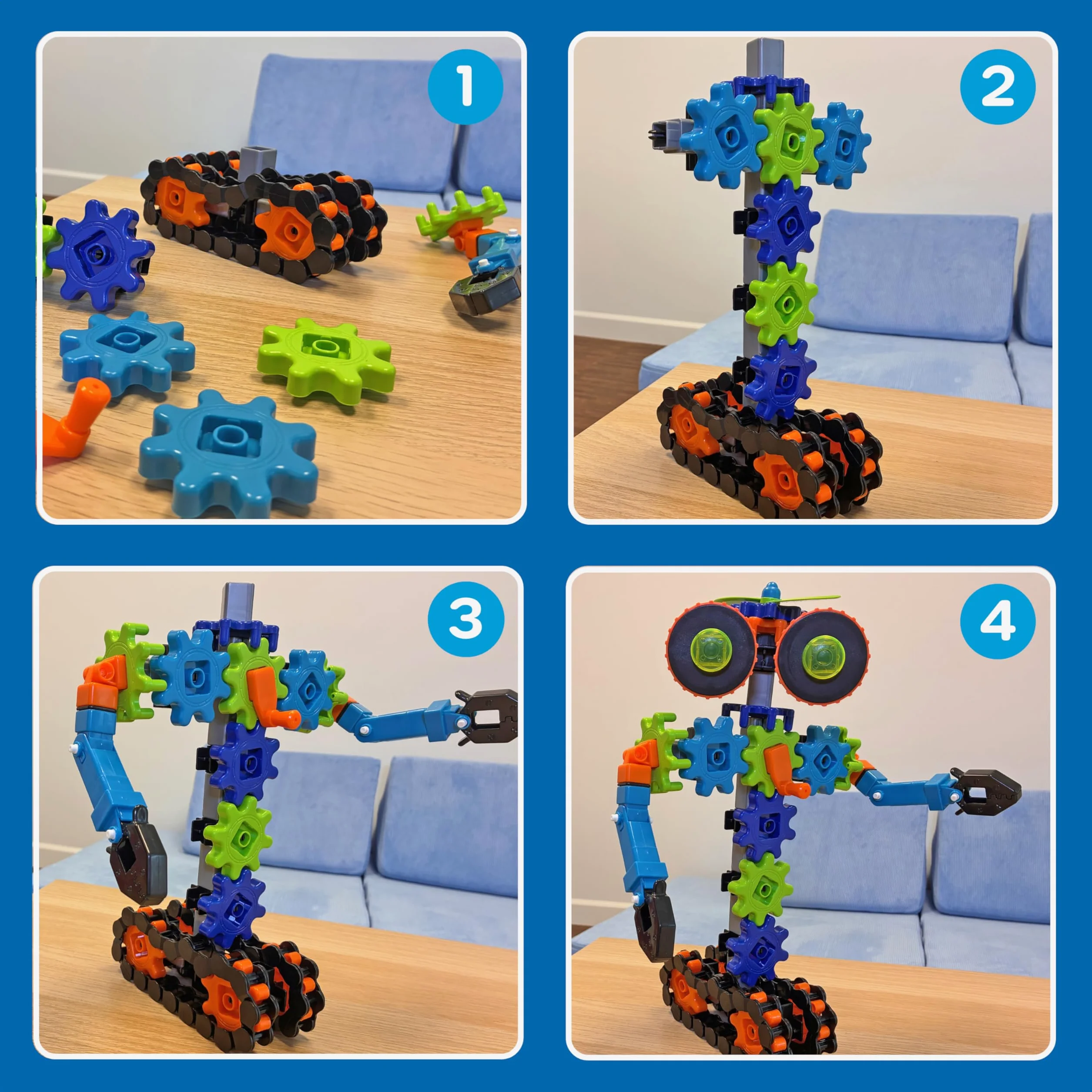 Learning Resources Gears! Gears! Gears! Robots w Ruch 116-Kawałek Budynek Zestaw