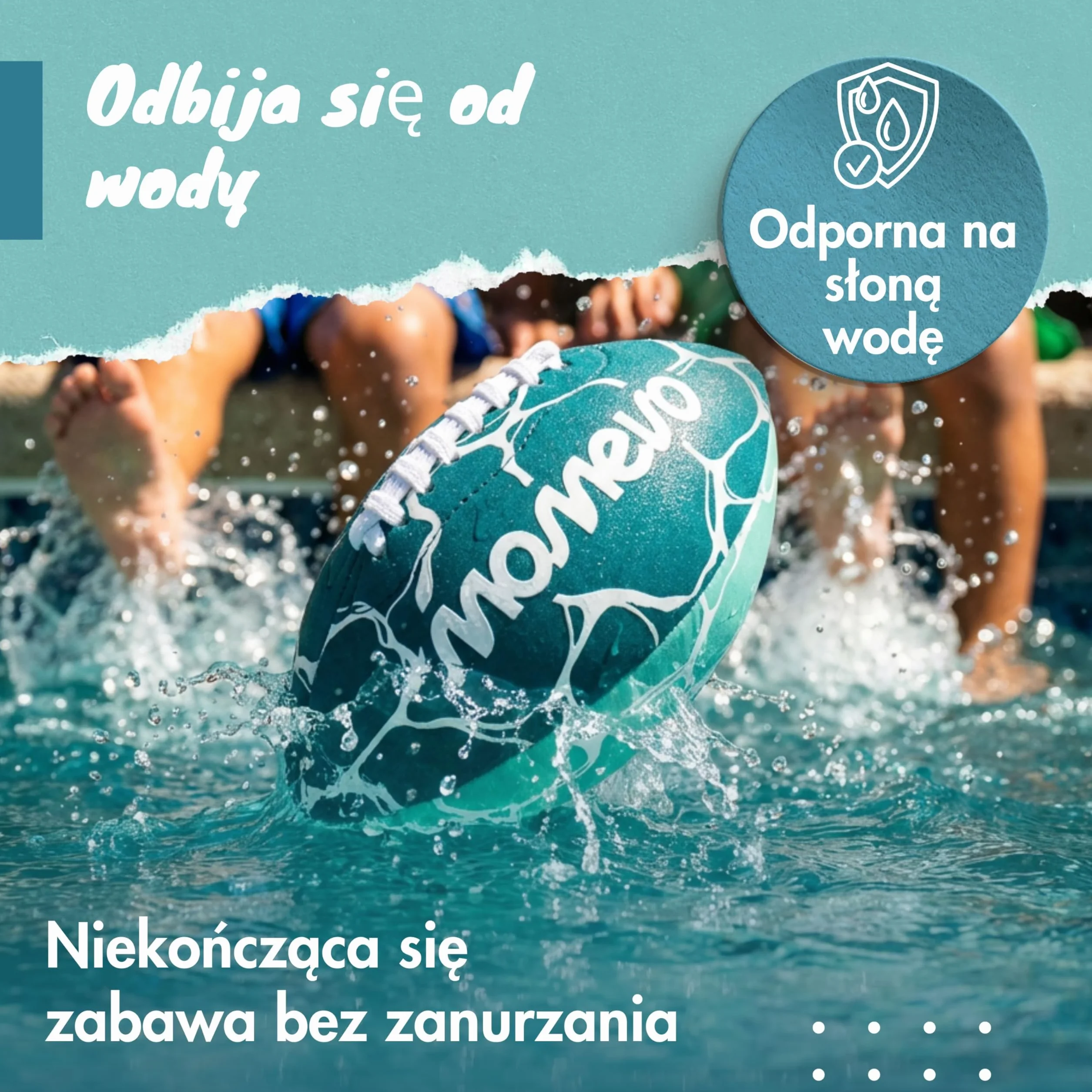 Piłka wodna Momevo BeachBuddy z neoprenu dla dzieci w wieku od 2 lat – miękka piłka dziecięca do użytku na zewnątrz