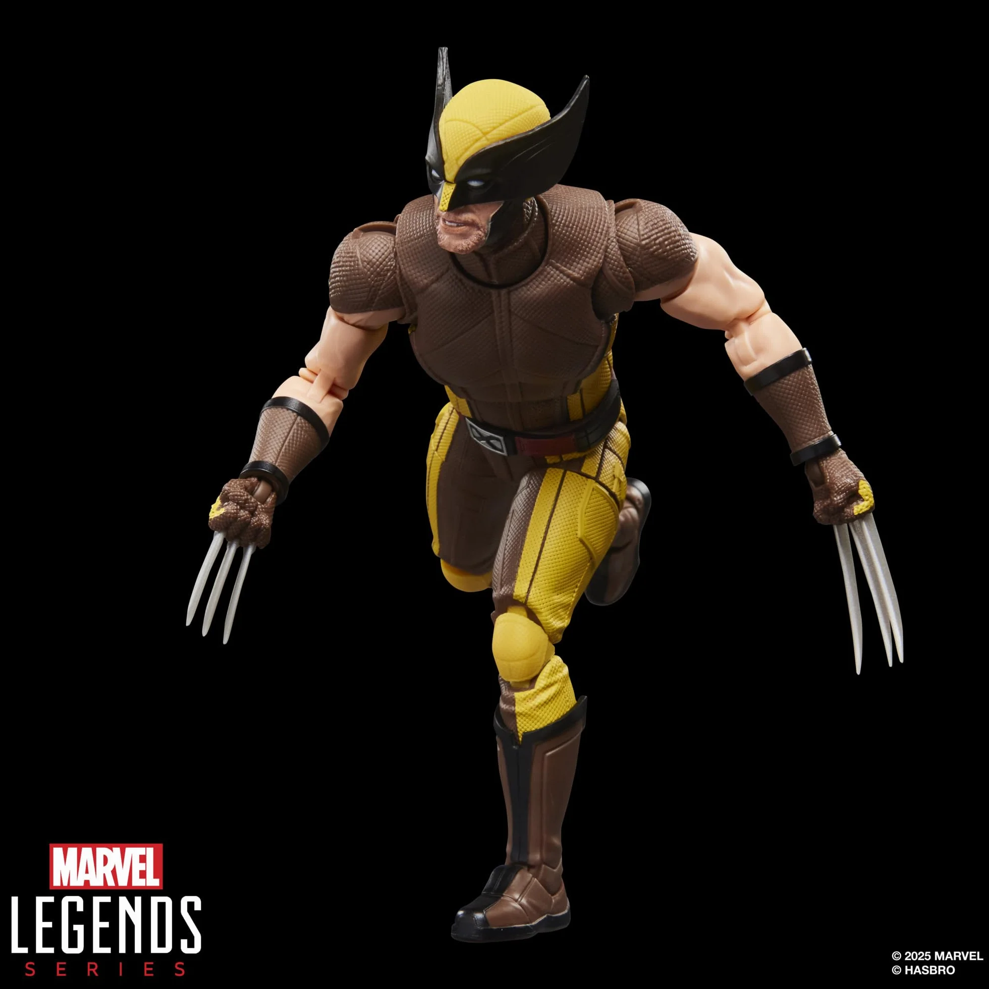 Wolverine (w brązowym kombinezonie) z serii Marvel Legends, kolekcjonerska figurka w skali 15 cm na prezent z filmu Deadpool & Wolverine wytwórni Marvela
