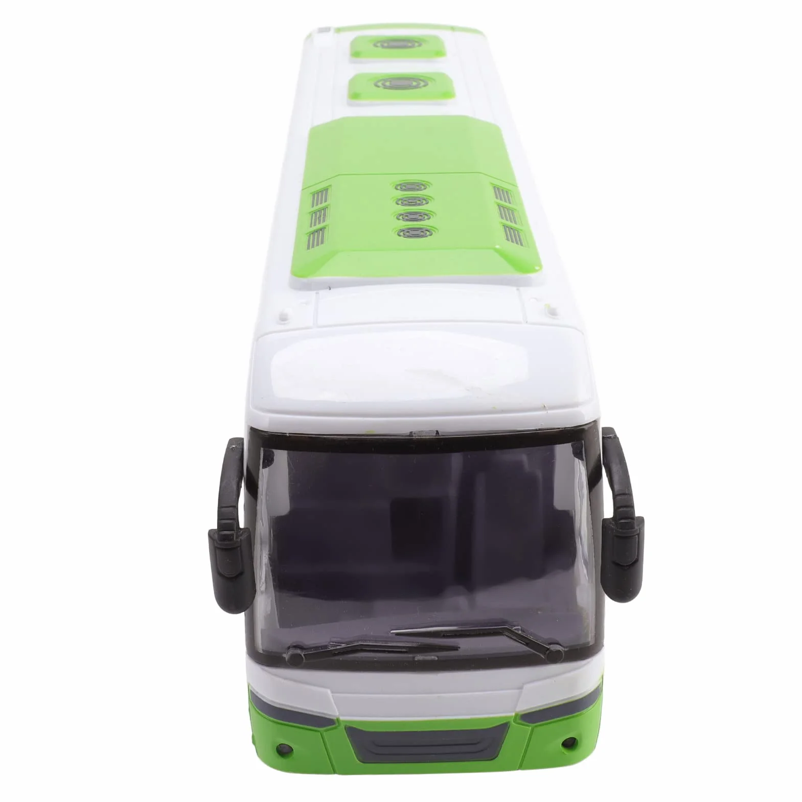 Duży 1/30 Zdalnie Sterowany Autobus Zabawki RC Model Autobusu żywa Elektryczna Symulacja Edukacyjna z Pilotem do Zabawek dla Dzieci (Biały zielony)