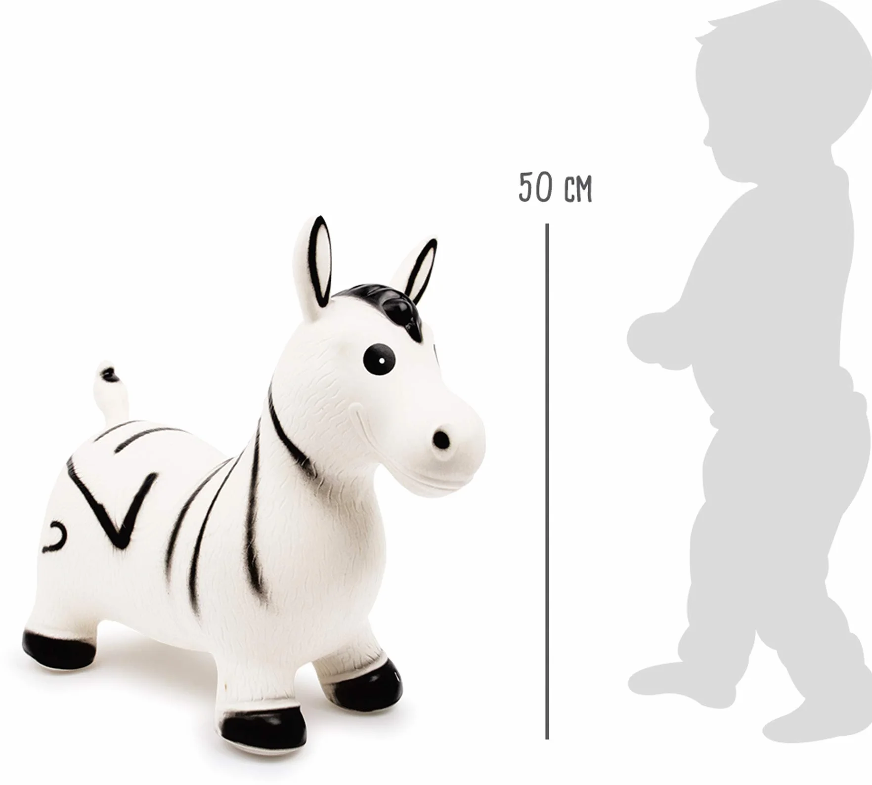 Small Foot Zwierzę do skakania zebra do wewnątrz i na zewnątrz, z wytrzymałego tworzywa sztucznego, waga tylko 1,38 kg, od 2 lat, 6793