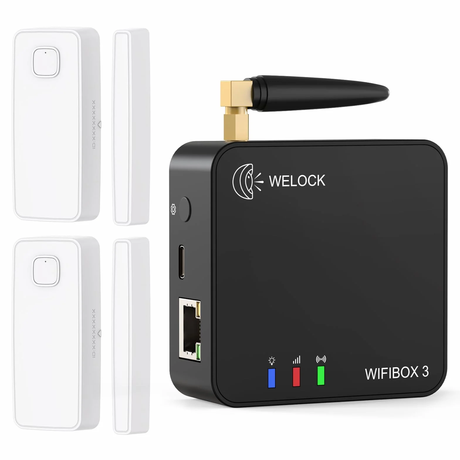Welock DS1BT 2 czujnik drzwiowy WIFIBOX3 kombinatoryczny do drzwi Welock elektroniczny zamek do drzwi, komunikaty, drzwi otwarte i zamknięte na odległość, kolor biały, akcesoria Bluetooth do