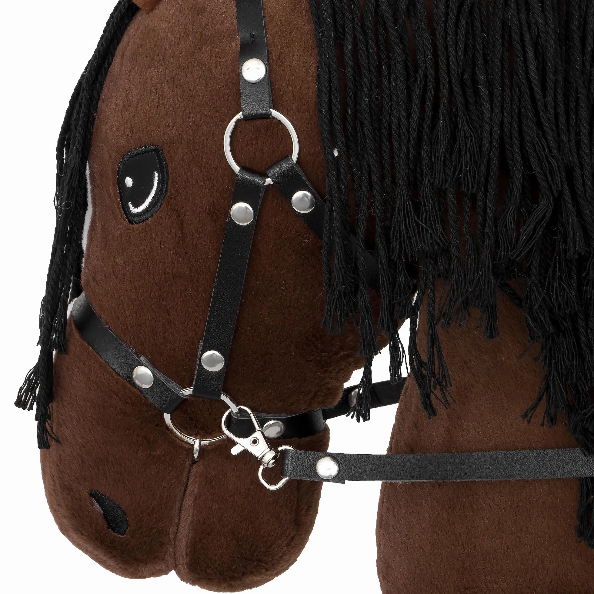Start Hobby Horse – realistyczny koń na kiju z długą grzywą do układania fryzury – dla dzieci (A3) (Bella (Brązowy))