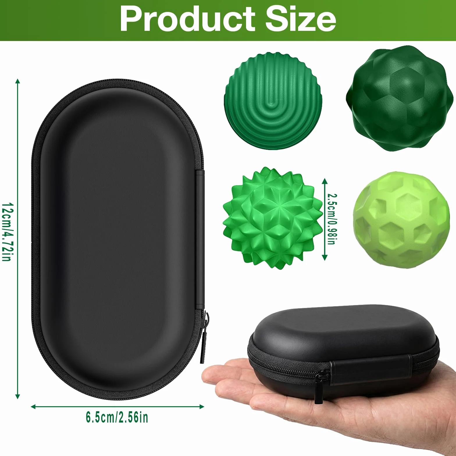 Zestaw 8 zabawek magnetycznych fidget, silikonowe kulki magnetyczne, kulki antystresowe, silikonowe zabawki sensoryczne - antystresowe i relaksacyjne (Zielony)