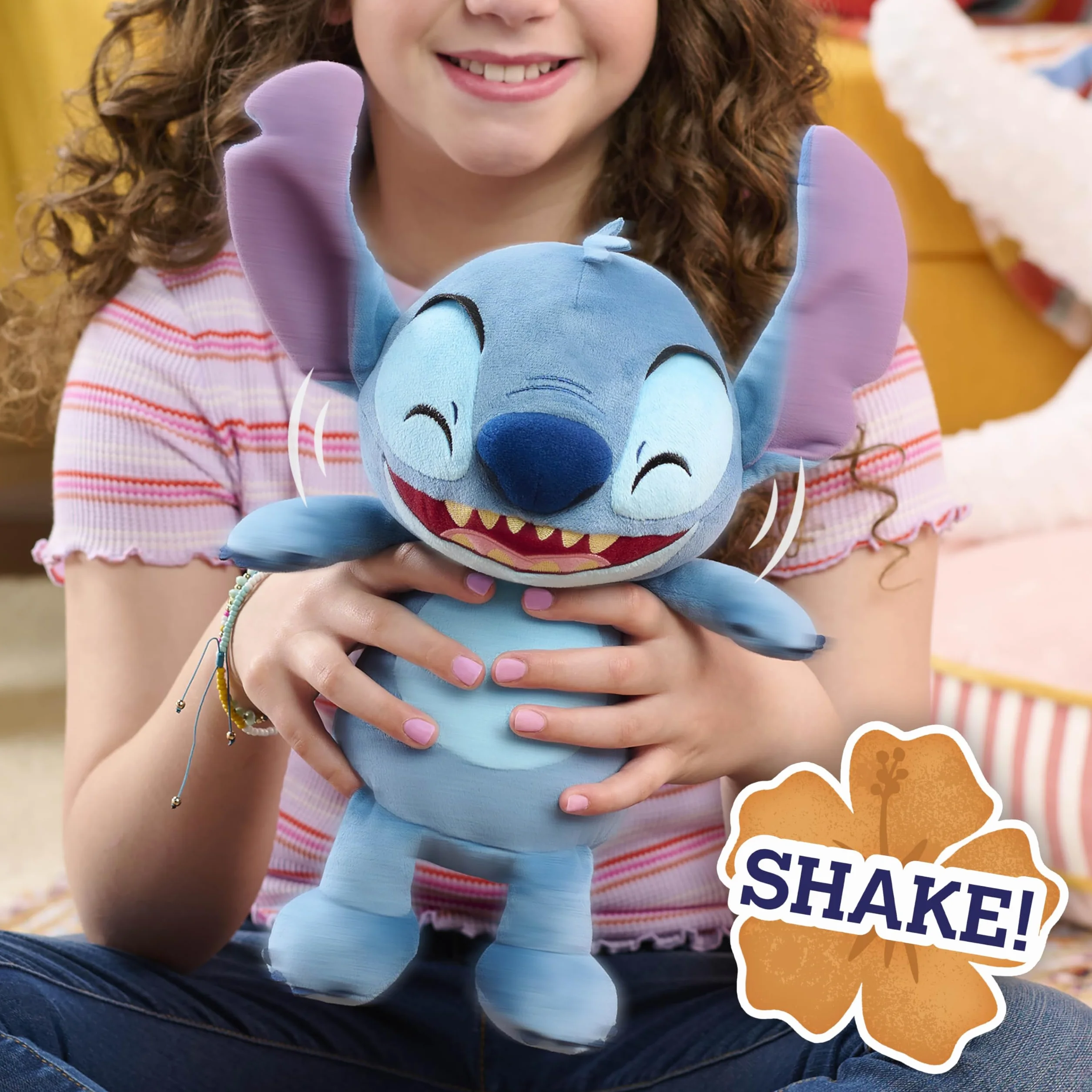 Just Play Disney Stitch Crack Me Up Plush Toy 11 cali Alien Zabawka dla dzieci od 3 lat