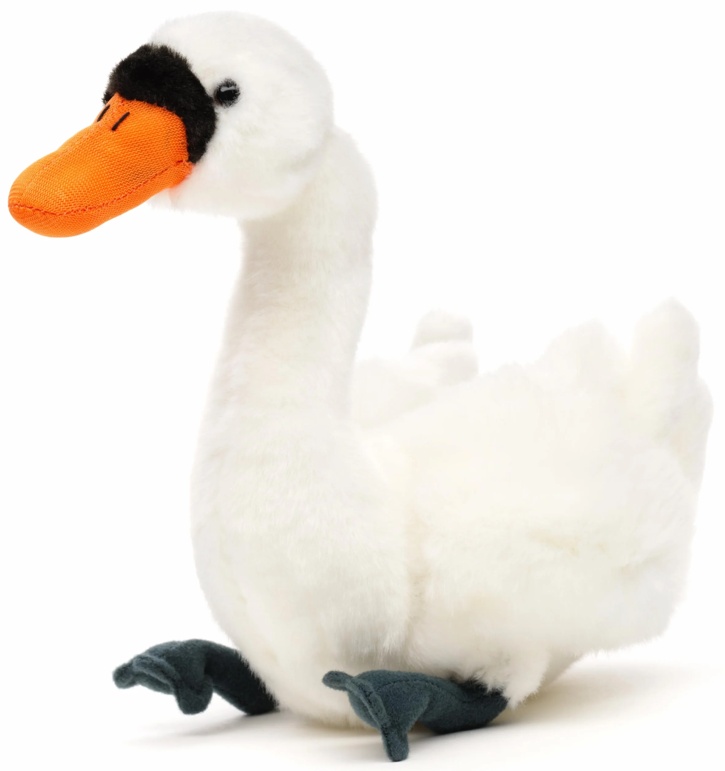 Uni-Toys - Łabędź - 16 cm (długość) - pluszowy ptak - pluszowa zabawka, przytulanka