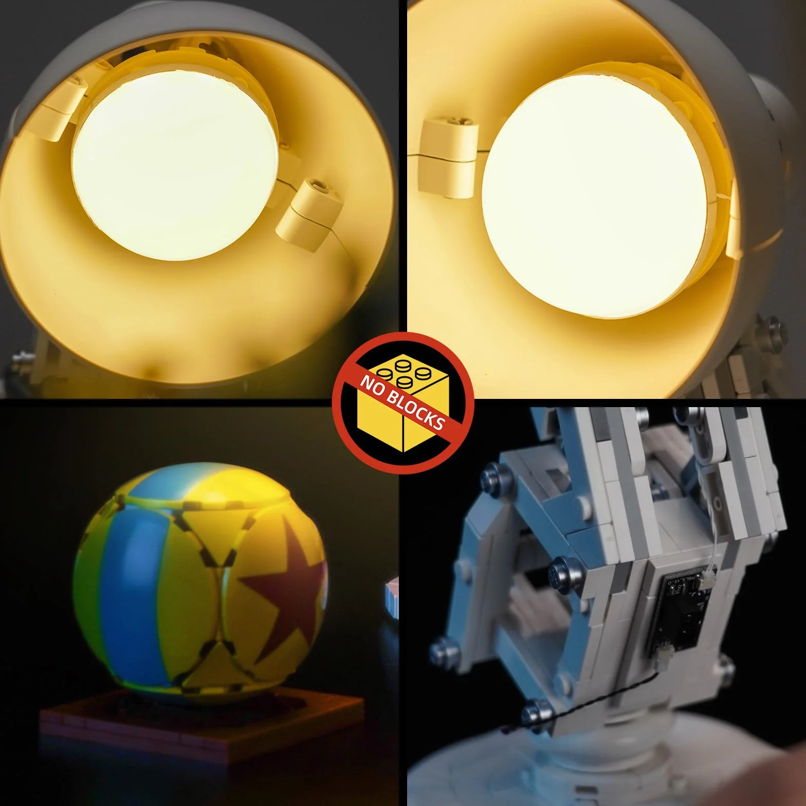 Wersja z zestawem do sterowania światłem kompatybilna z Lego 21357 Ideas Disney Pixar Luxo Jr. Zestaw oświetlenia LED do kreatywnych zabawek (nie Lego)