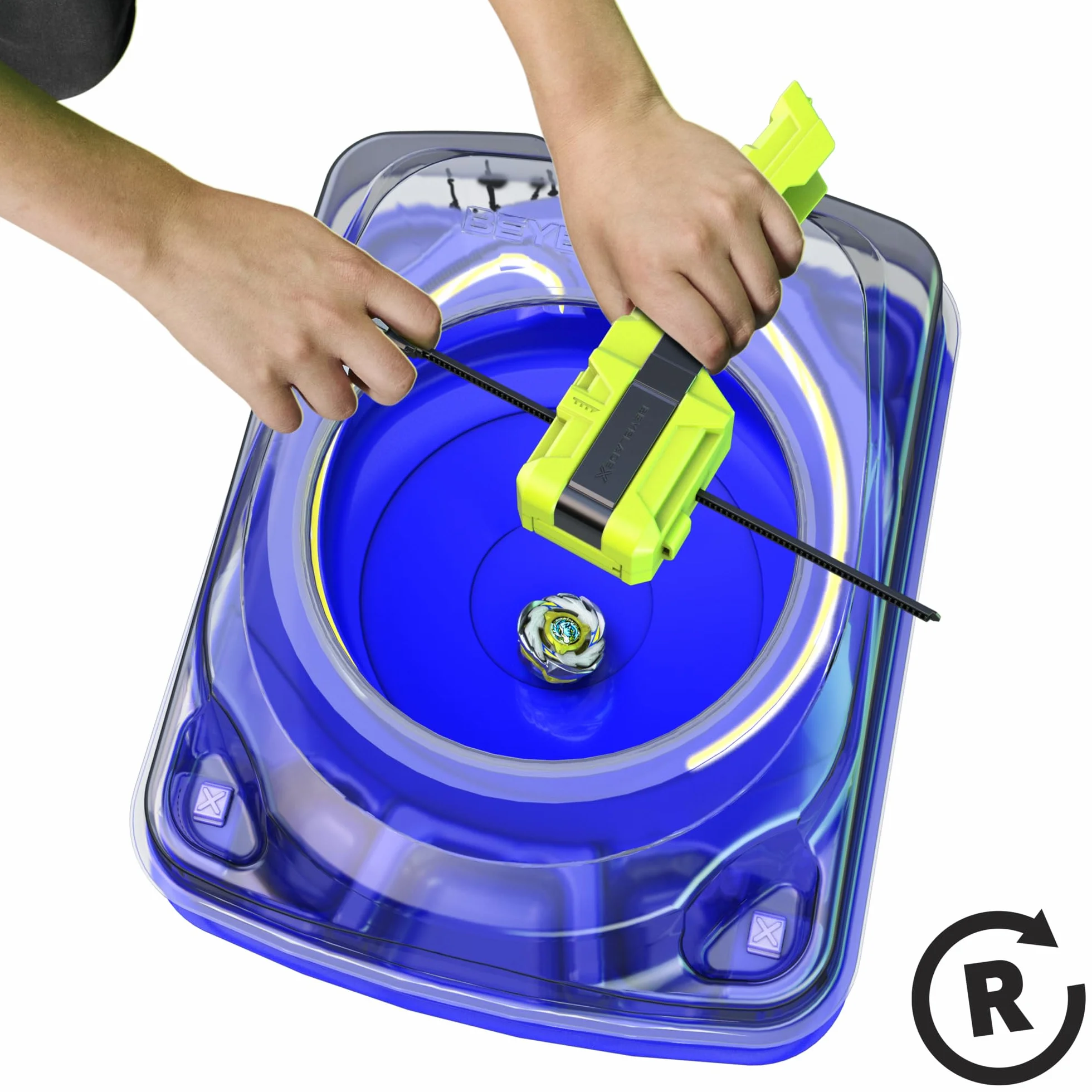 Zestaw Beyblade X z wyrzutnią Clip & Rip i prawoskrętnym bączkiem Takara Tomy rodzaju: atak, zabawki z bączkami do walki, wiek: od 8 lat