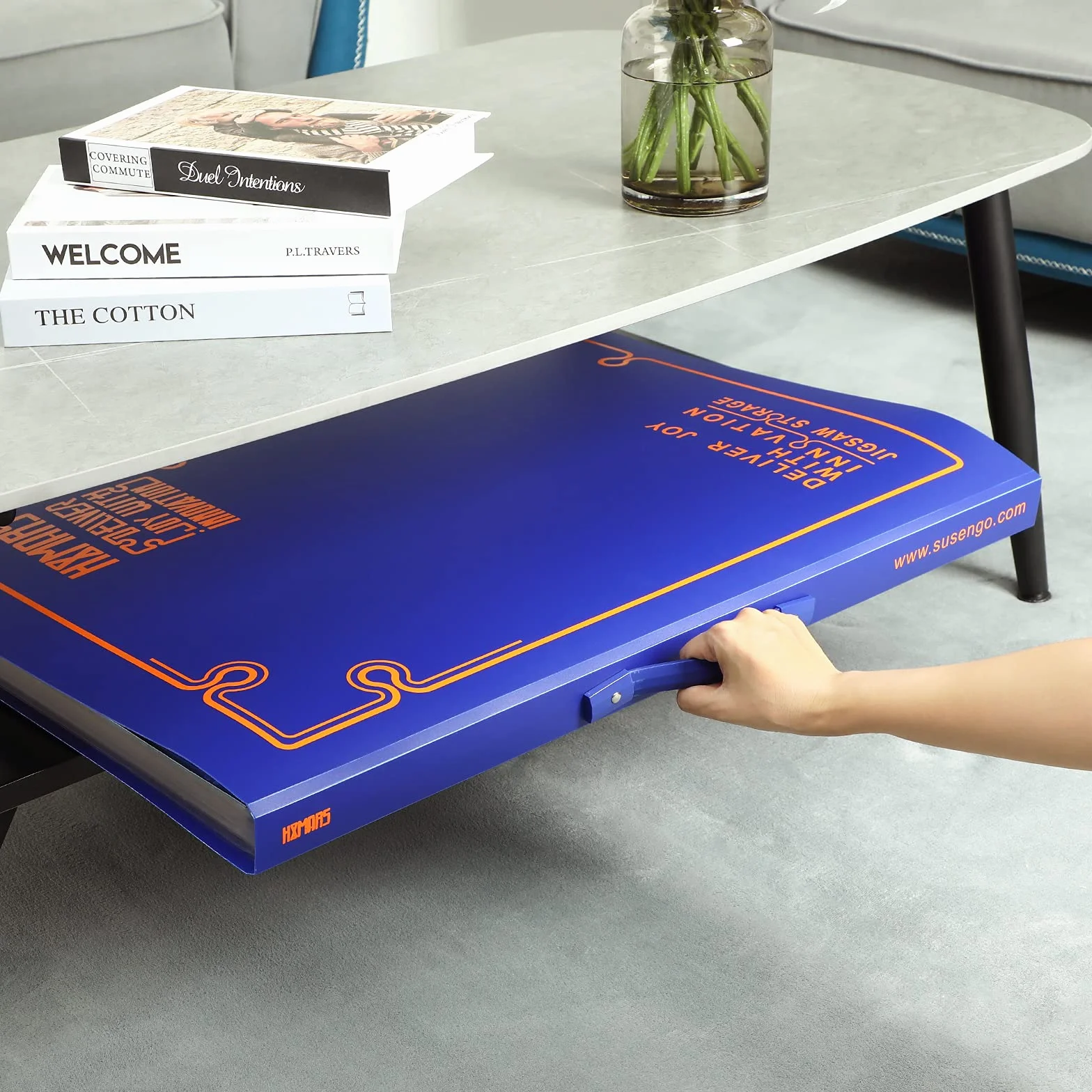 HXMARS Folder do przechowywania puzzli na 1000 sztuk: duża pojemność, przenośny organizer z 20 kieszeniami, pyłoszczelne i ochronne akcesoria do puzzli