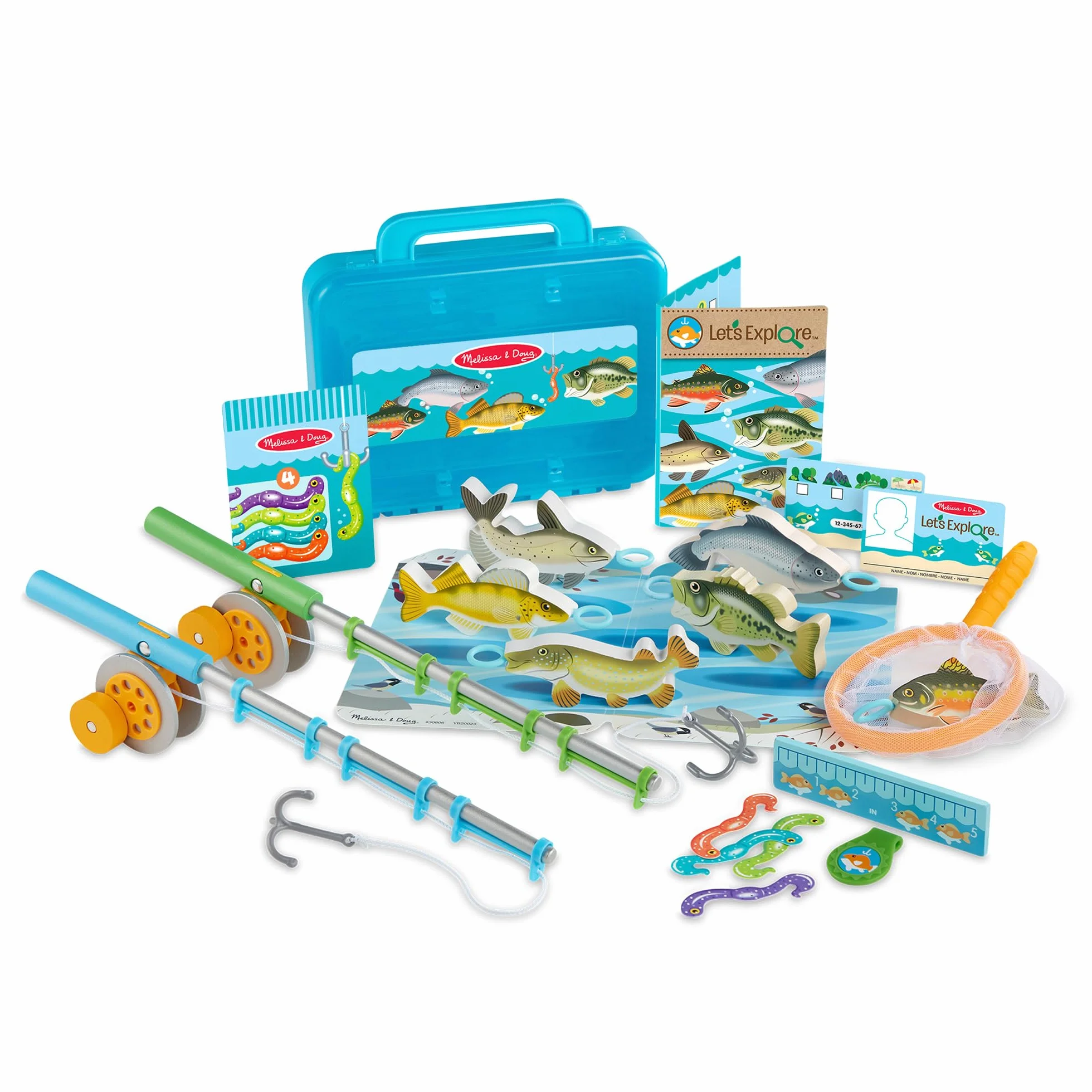 Melissa & Doug 40806 Let's Explore Fishing Set | Zabawa w udawanie | 3+ | Prezent dla chłopca lub dziewczyny