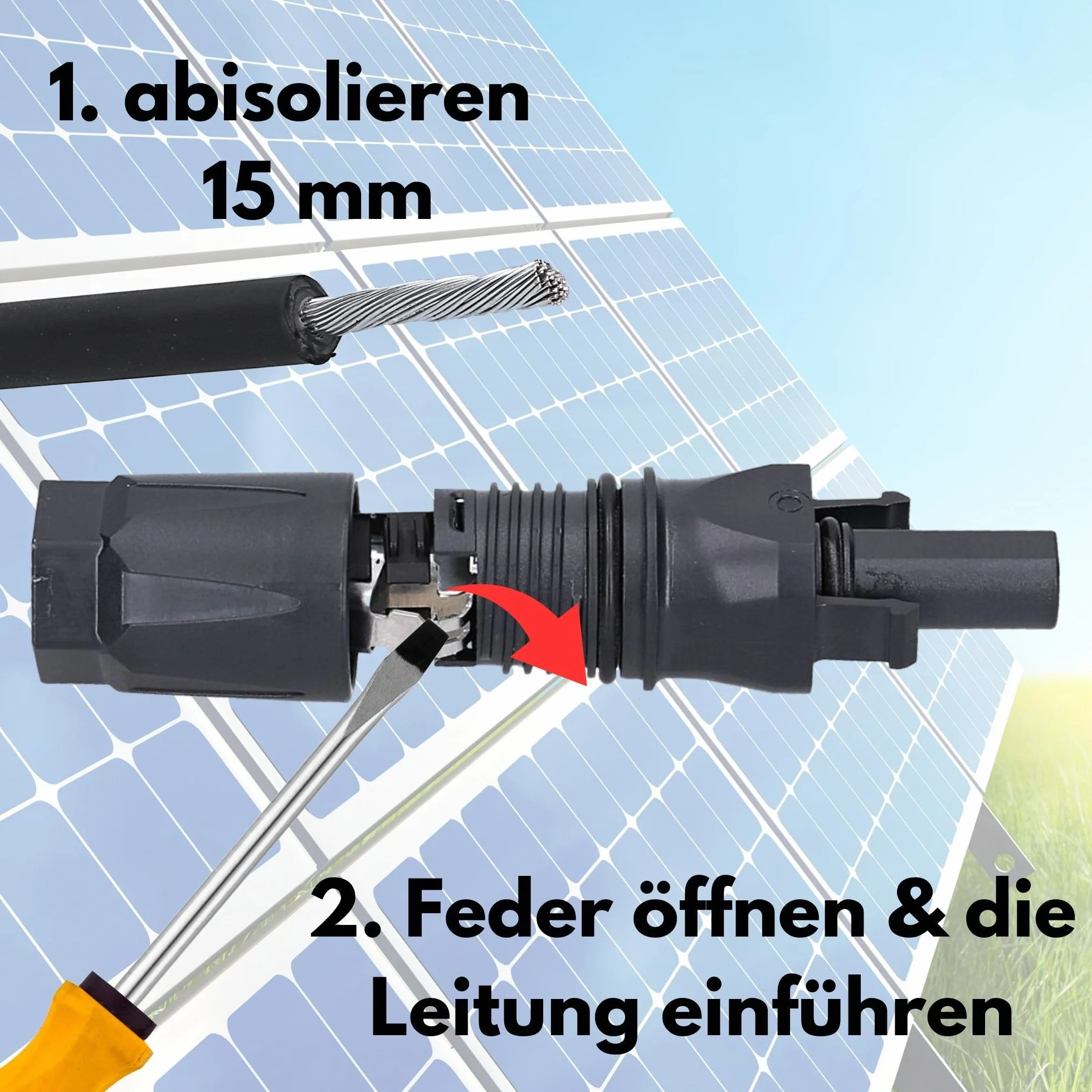 Phoenix Contact Sunclix wtyczka solarna, 1 para, zestaw solarny Phoenix, czarny, złącze wtykowe Sunclix, do instalacji solarnych