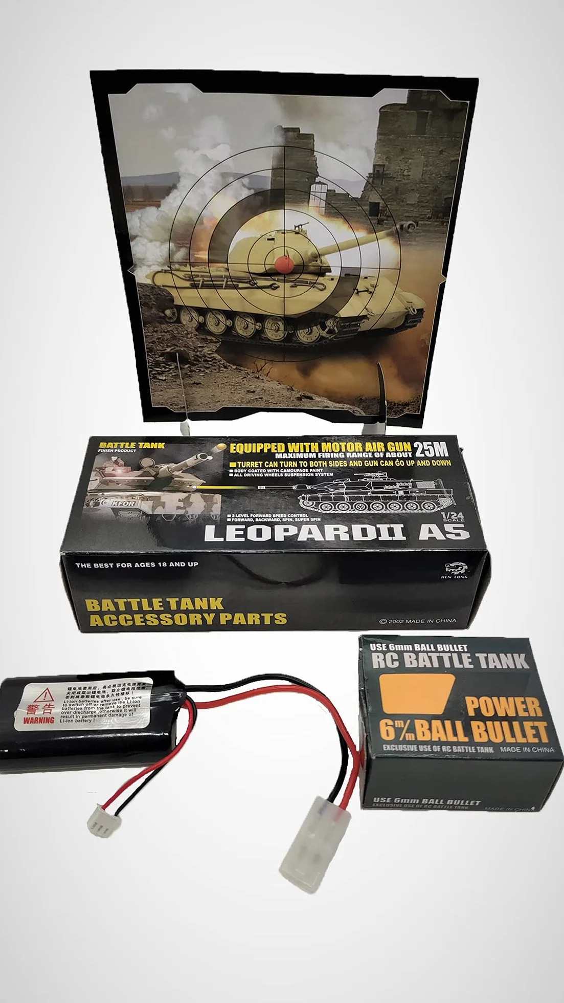 2-częściowy zestaw RC Leopard 2A5 czołg bojowy do wielu potyczek z podczerwienią i 6 mm strzałami Softair BB