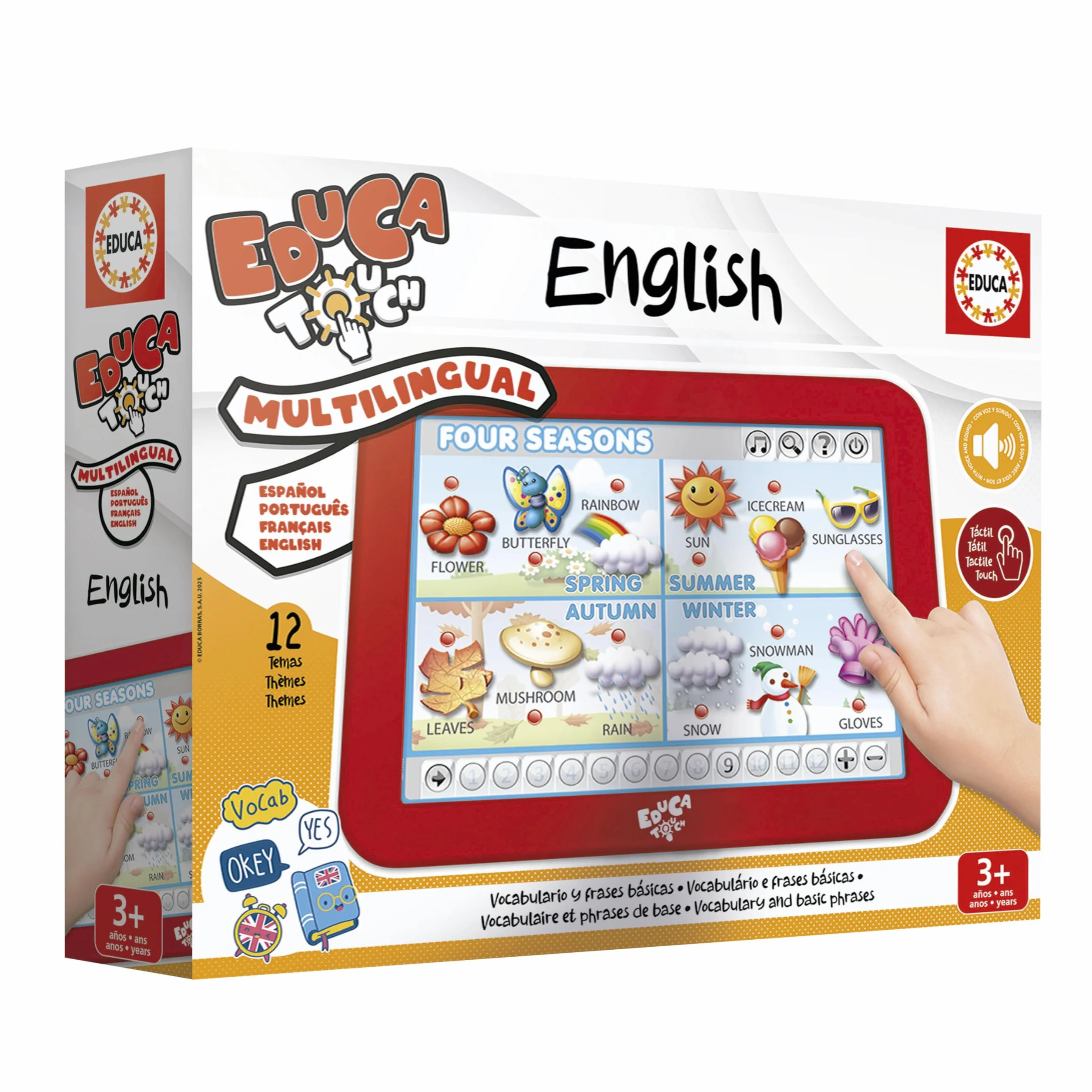 Educa - Touch Junior nauka angielskiego gra edukacyjna dla dzieci, wielokolorowa (15438)