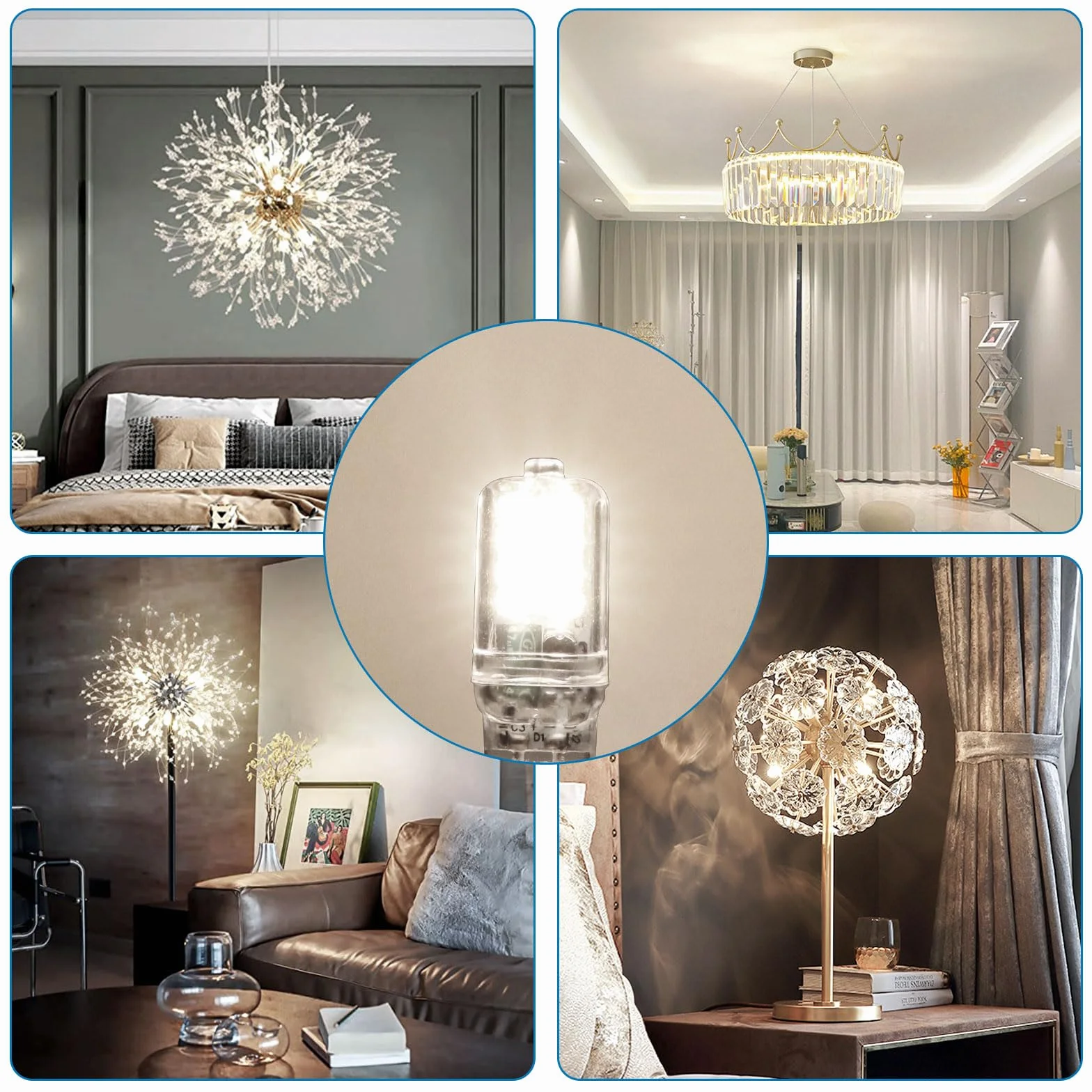 SCNNC Żarówka LED G4 12 V 3 W nie ściemnialna, 16 SMD 300 LM neutralna biel 4000 K, odpowiednik 25 W Halogen, do żyrandola, oświetlenia szafy, sypialni, oświetlenia krajobrazu, zestaw 6 sztuk