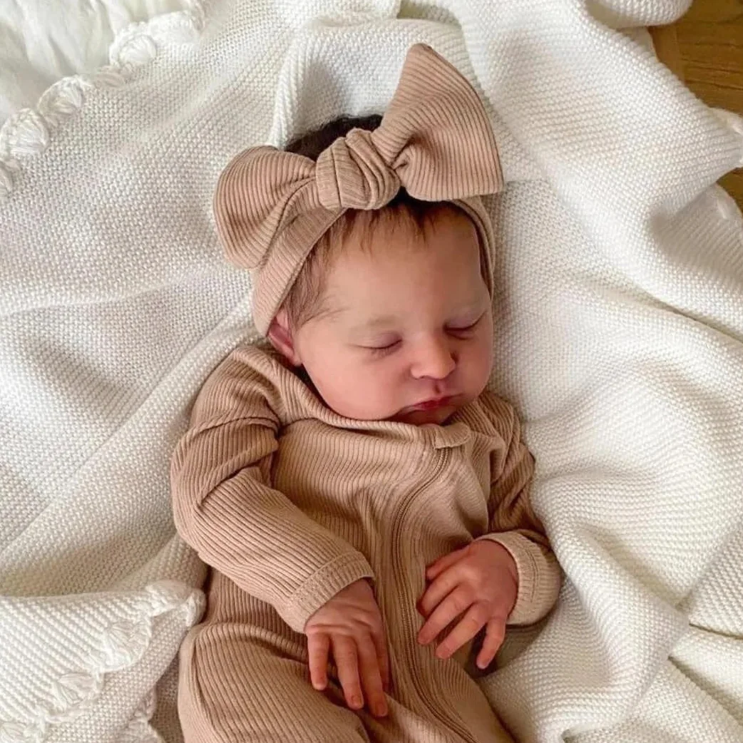 Realistyczne lalki Reborn 20 cali 50 cm miękka winylowa lalka Reborn Śpiąca lalka dziewczynki chłopcy lalki dla niemowląt Reborn Babies