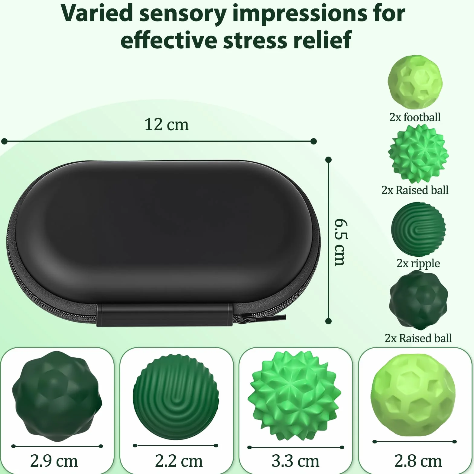 8 Szt. Zabawki Antystresowe Magnetyczne – Silikonowe Zabawki Fidget, Idealne na Stres, Relaks i Skupienie dla Dzieci i Dorosłych (zielony)