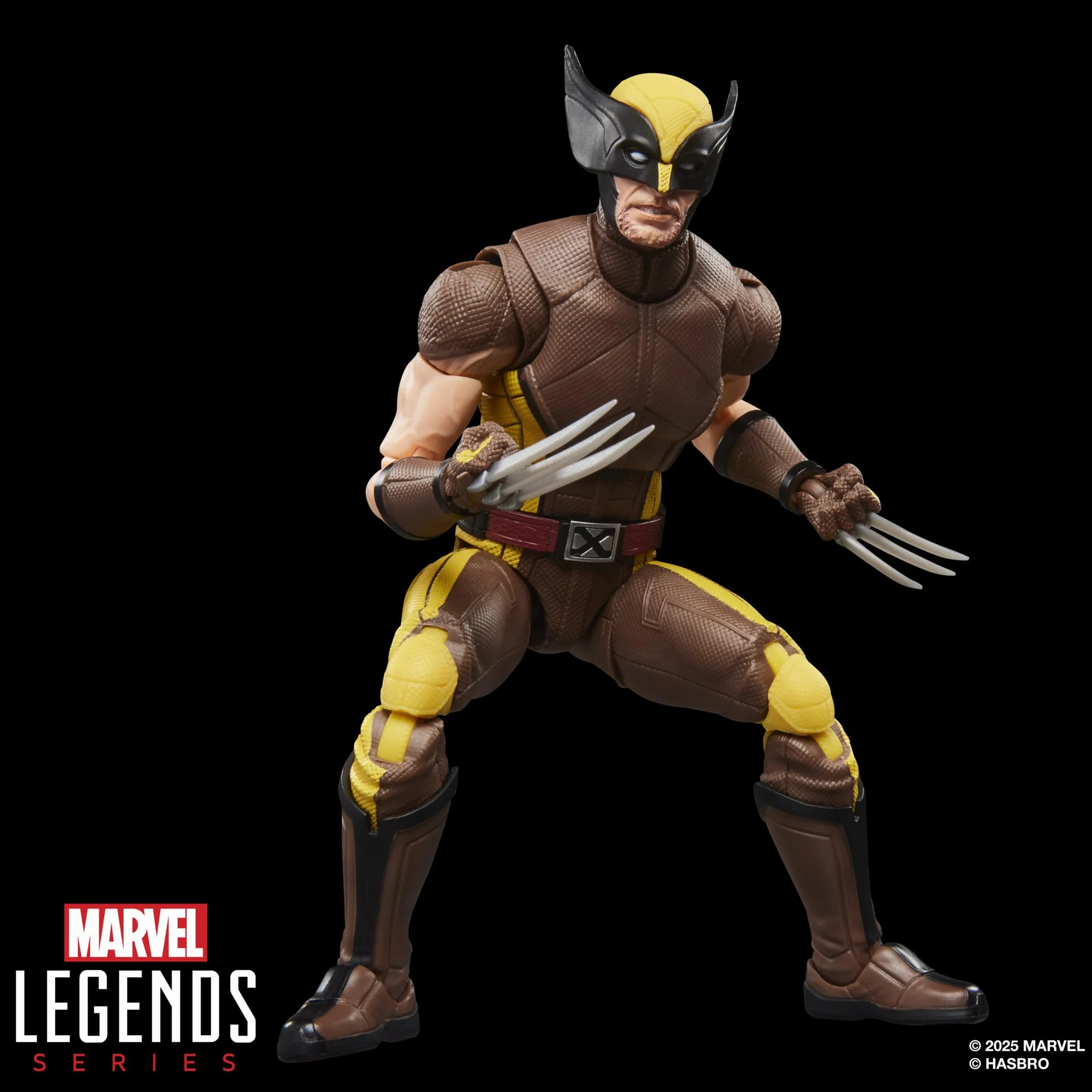 Wolverine (w brązowym kombinezonie) z serii Marvel Legends, kolekcjonerska figurka w skali 15 cm na prezent z filmu Deadpool & Wolverine wytwórni Marvela