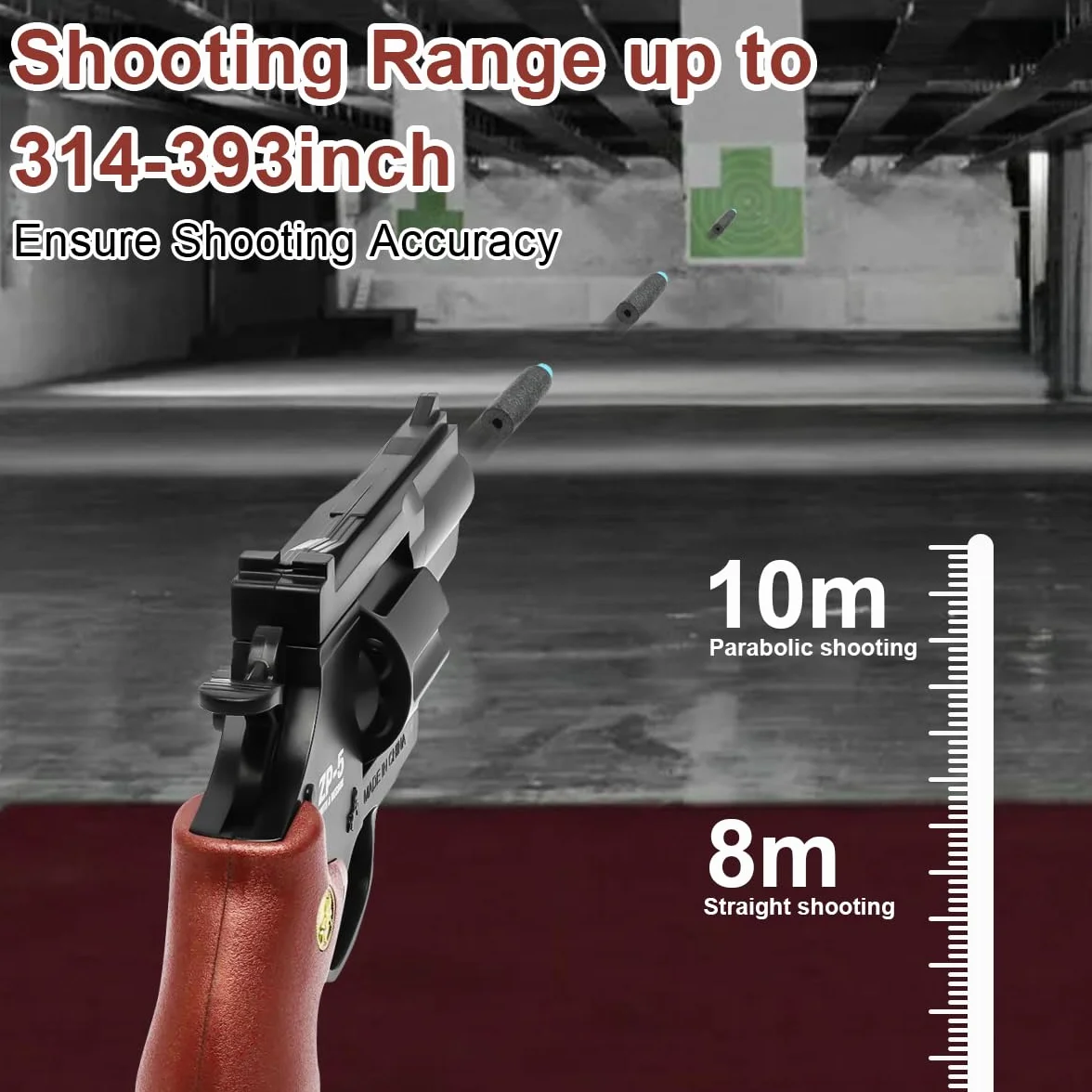 Zabawkowy pistolet dla dzieci, rewolwer, pistolet zabawkowy, pistolet piankowy, od 8 + z 24 piankowymi kulkami na Halloween, karnawał, prezent, akcesoria do kostiumu