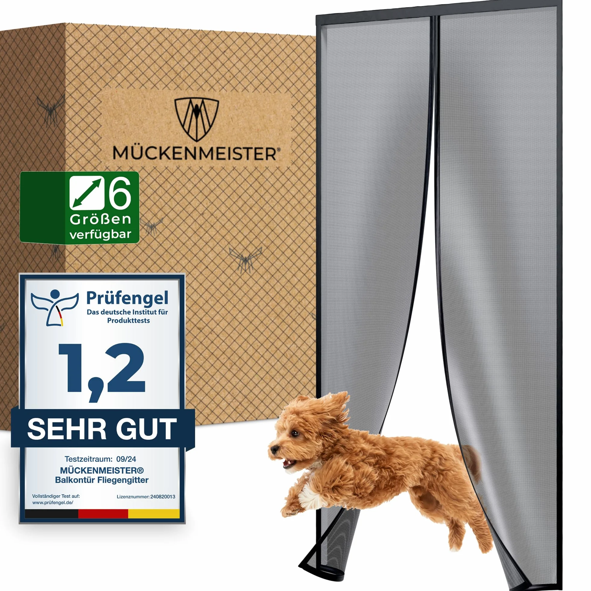 MÜCKENMEISTER® Moskitiera na drzwi balkonowe, 200 x 90 cm, moskitiera na drzwi balkonowe, magnetyczna