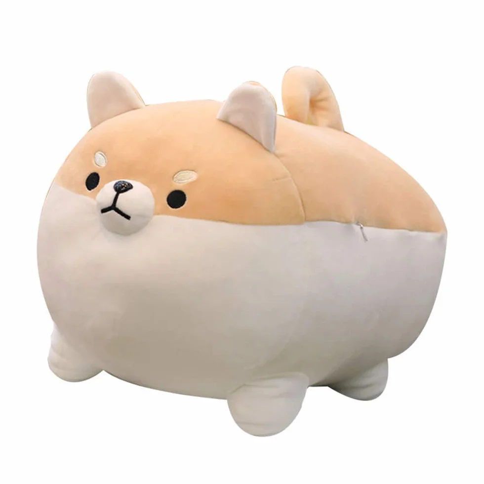 OUKEYI pluszowe zwierzątko Shiba Inu, pluszowa zabawka dla psa, Anime Corgi, Kawaii, pluszowa poduszka, pluszowa zabawka, poduszka dla lalki (40,6 cm)