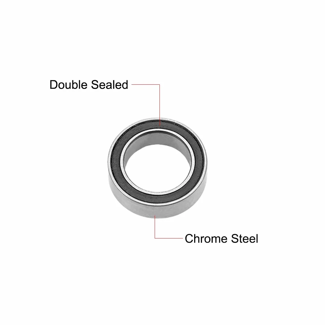 sourcing map 10 sztuk łożysko kulkowe zwykłe MR128-2RS średnica wewnętrzna 8 mm 12 mm średnica zewnętrzna 3,5 mm otwór podwójnie uszczelniona stal chromowana Z2
