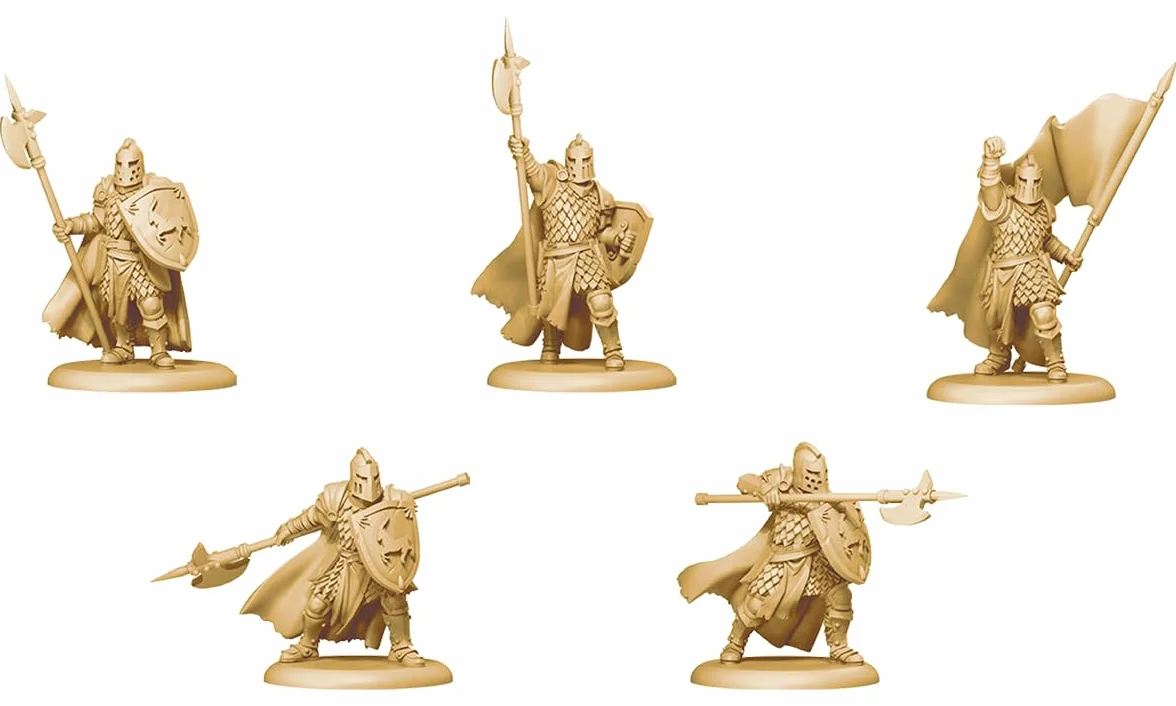CMON, A Song of Ice & Fire – Baratheon Halberdiers (Hellebardiere von Haus Baratheon), rozszerzenie, tablet, dla 2 graczy, od 14+ lat, 45-60 minut, niemiecki, wielojęzyczny