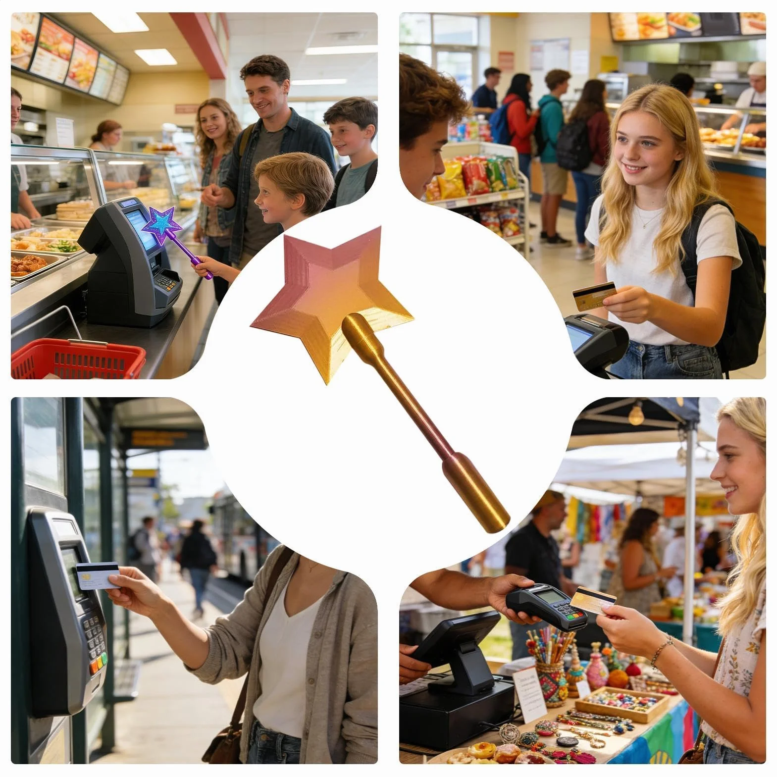 Credit Card Wand - 3D Printed Payment Stick | Contactless Payment Card Holder for Kids, Teens, Adults, Tech Lovers, Cosplay, Magicians, Performers, Themed Events, Parties, and Shopping Fun