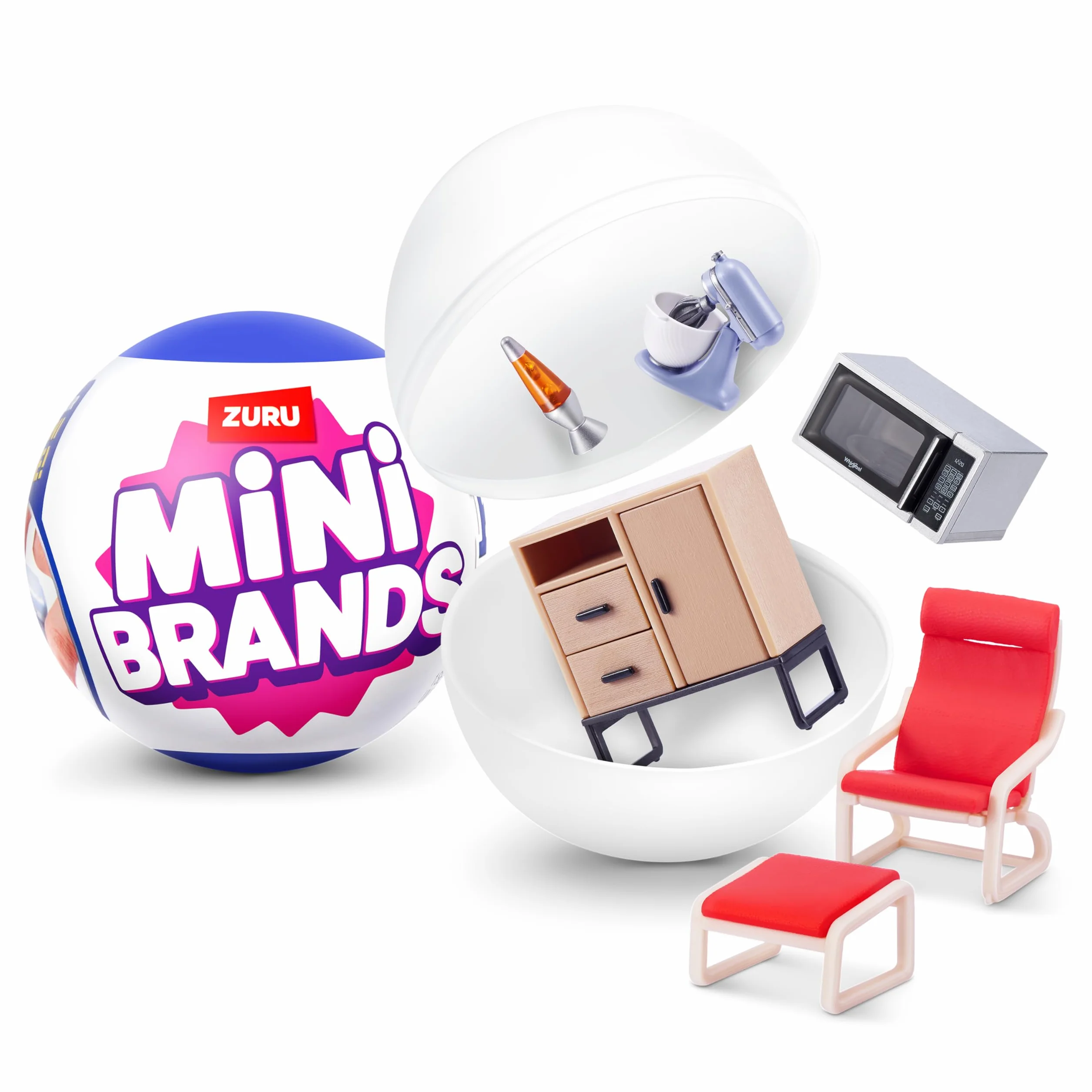Mini Brands Kapsuła domowa firmy ZURU, Surprise Home z kolekcjonerskimi miniaturami, ślepym opakowaniem, artykuły kolekcjonerskie o tematyce domowej (1 kapsułka)