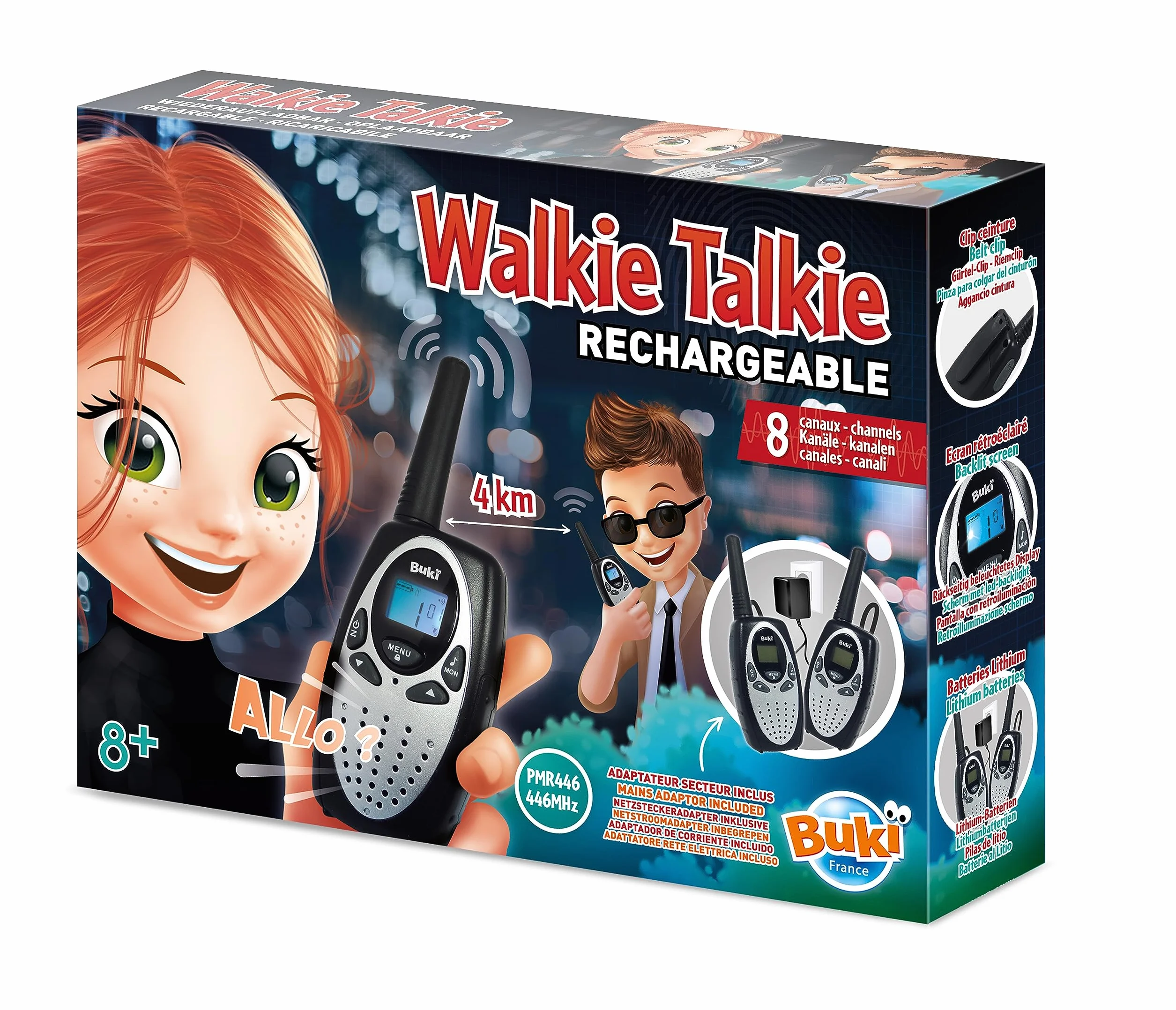 Buki - TW02 - Talkie Walkie Walkie do ponownego ładowania